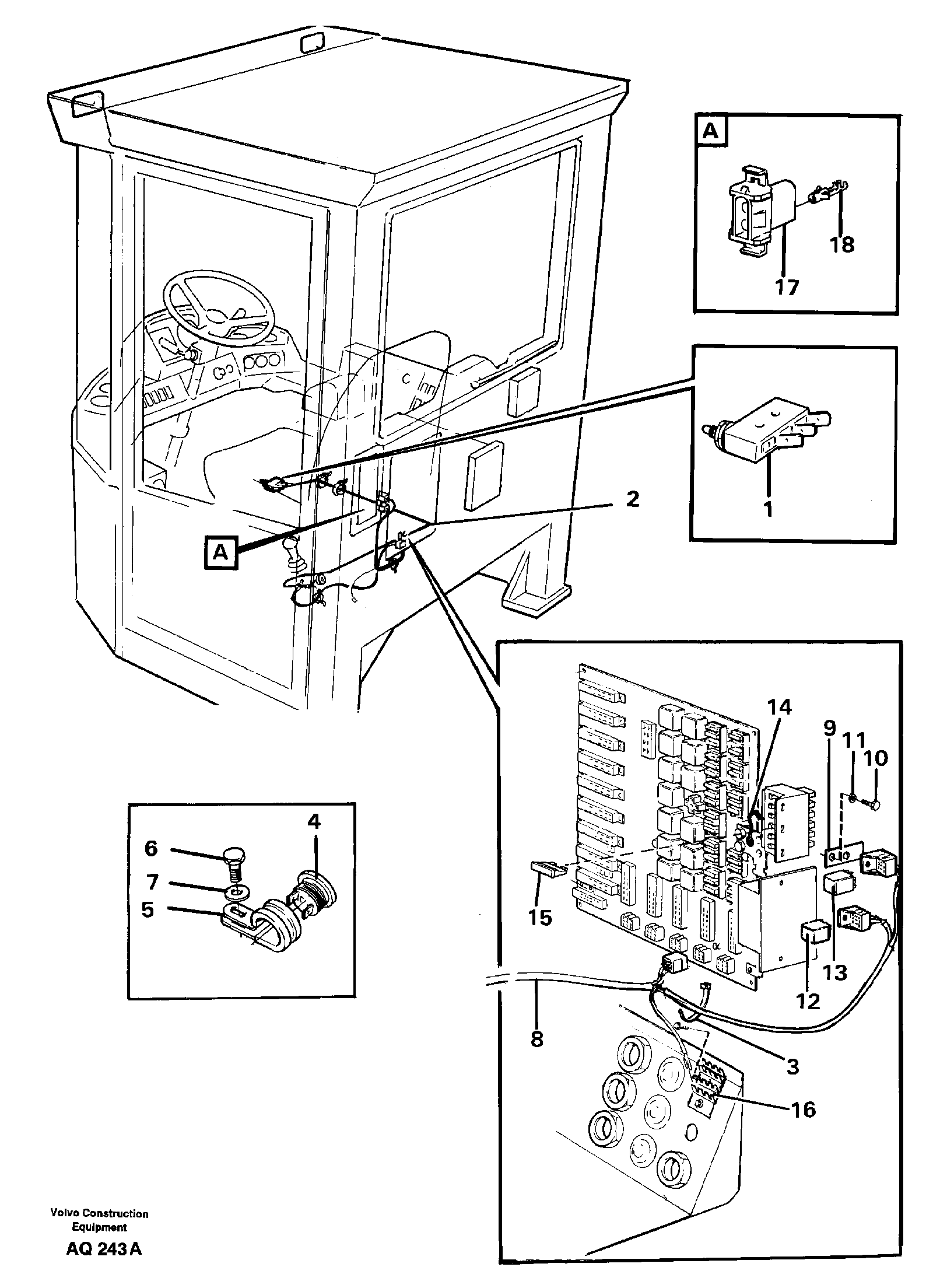 Parking brake alarm,  94559 — volvo parts diagram