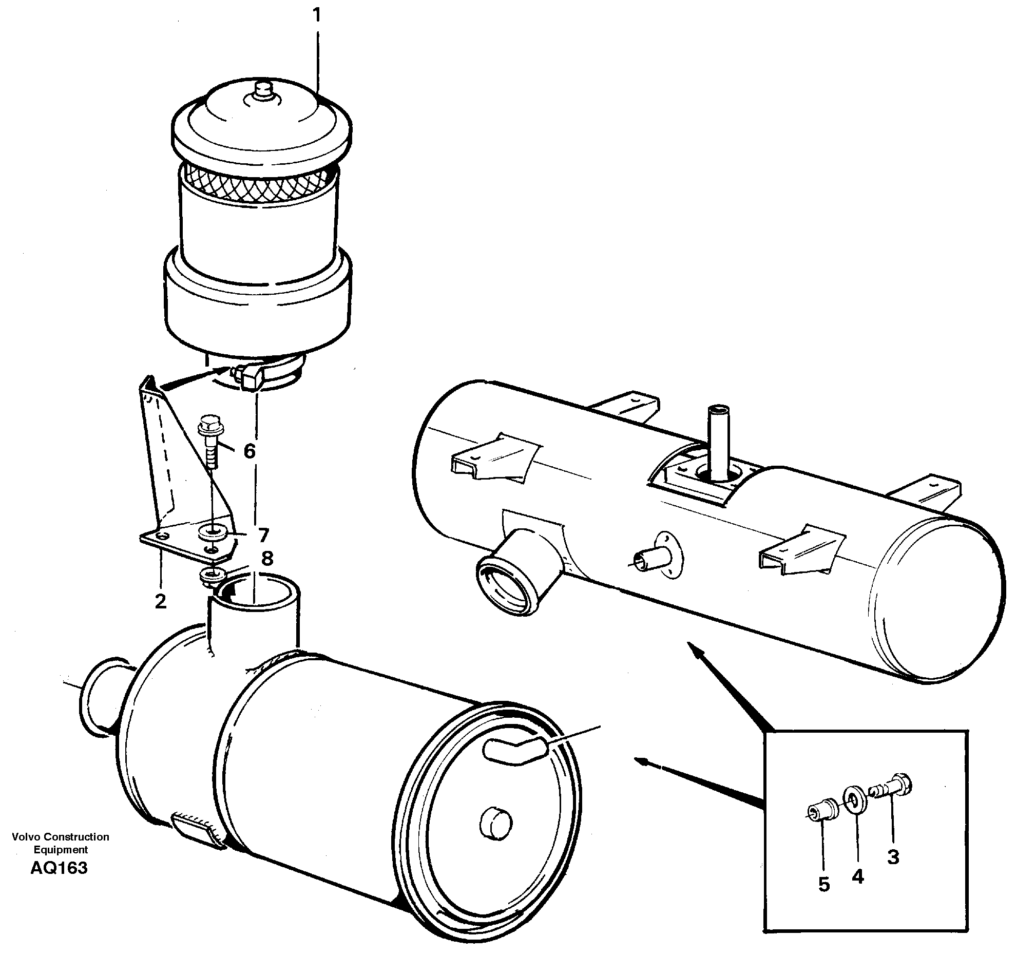 Pre cleaner cyclone type  90943 — volvo parts diagram