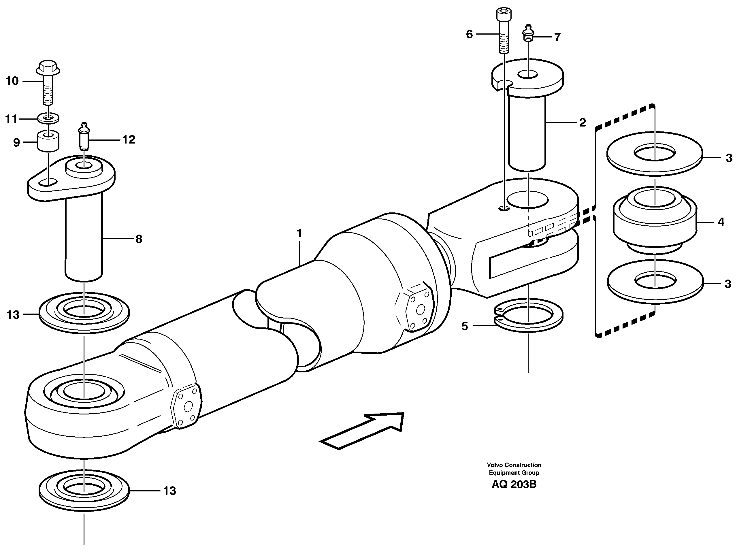 Hydraulic cylinder Assembly — volvo parts diagram