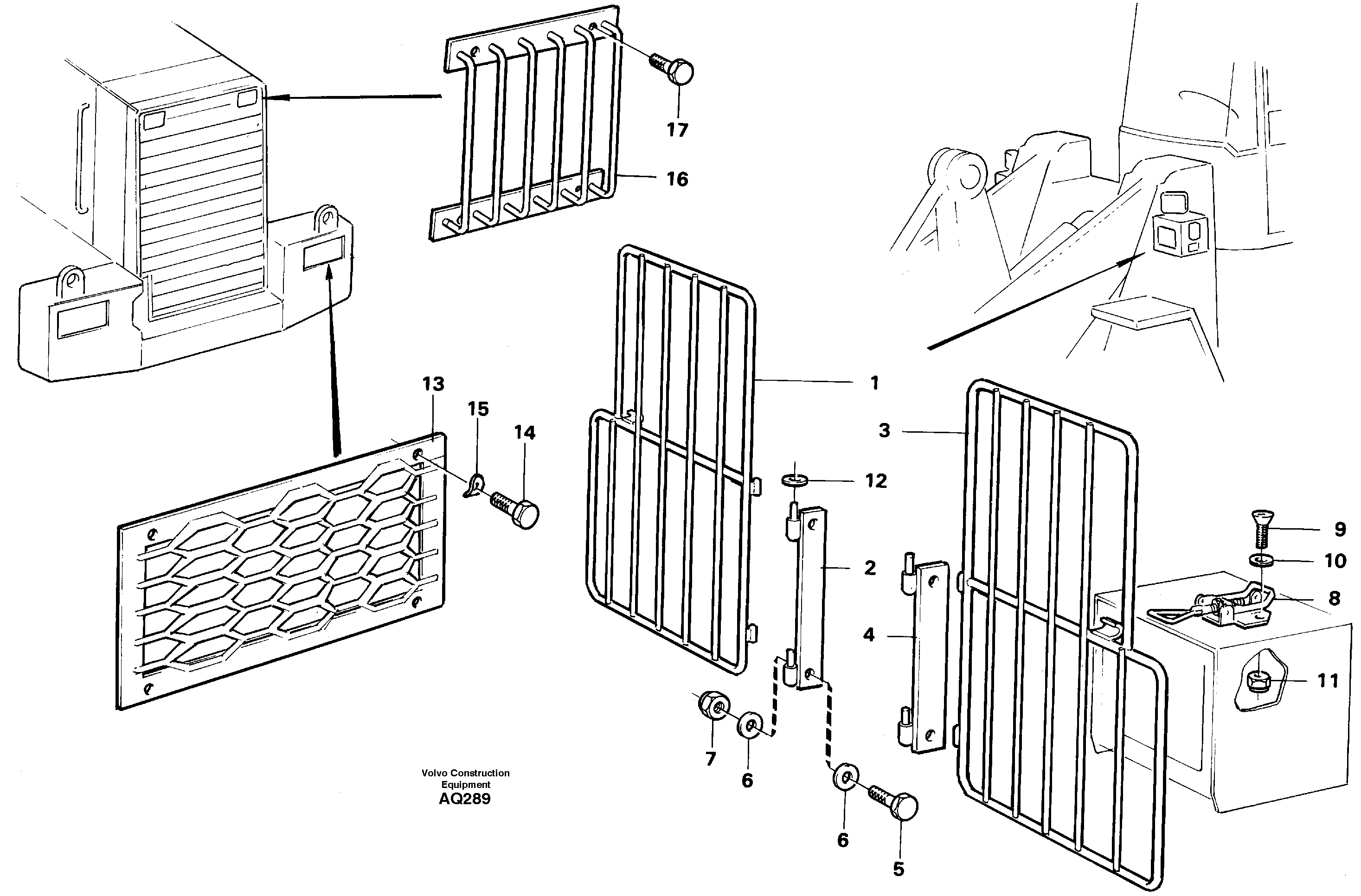 Protection for lighting  91585, 91583, 91584 — volvo parts diagram