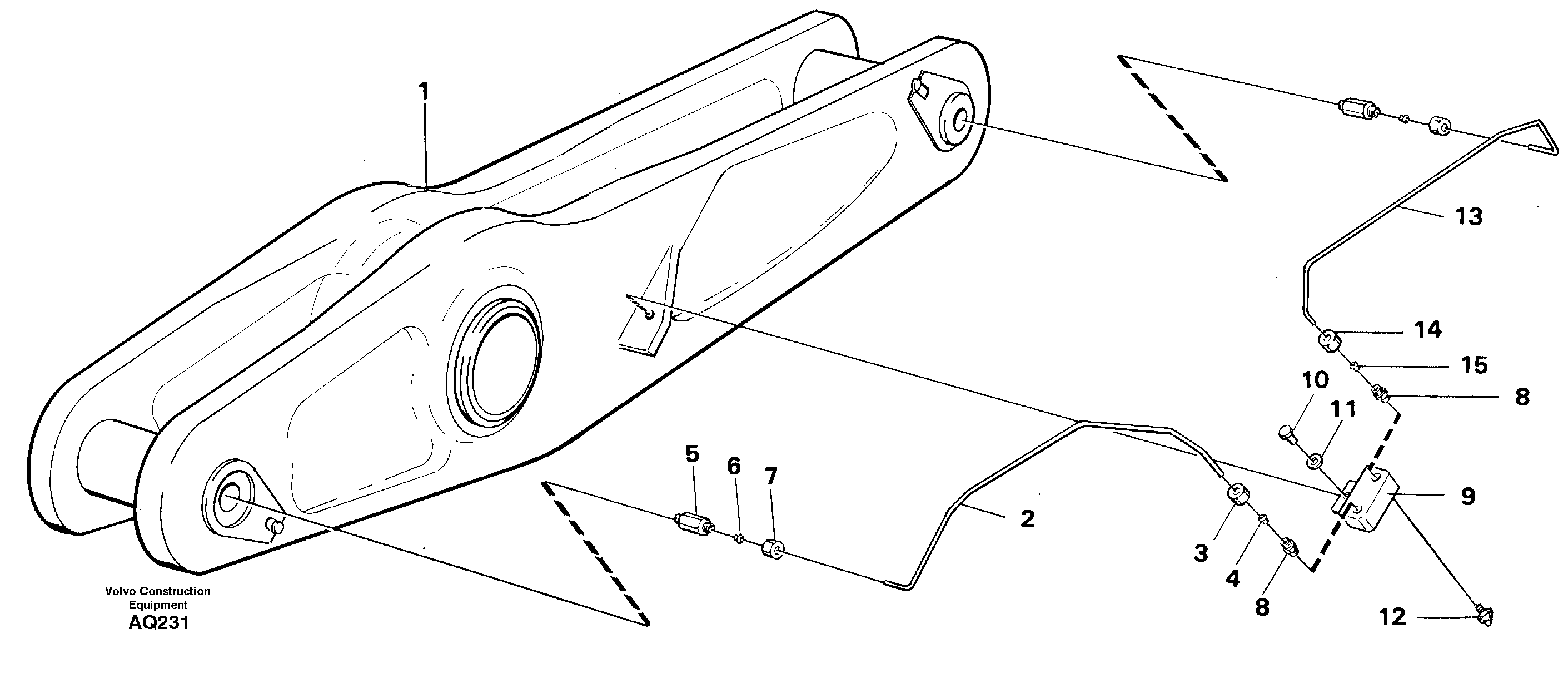 Extended lubepoints for lift arm system — volvo parts diagram