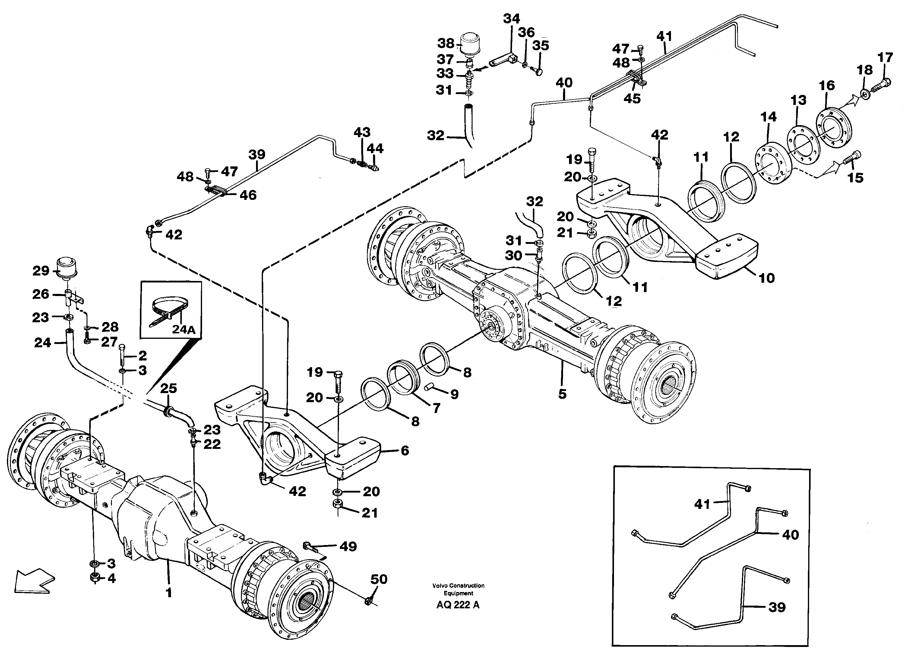 Planet axles with fitting parts — volvo parts diagram