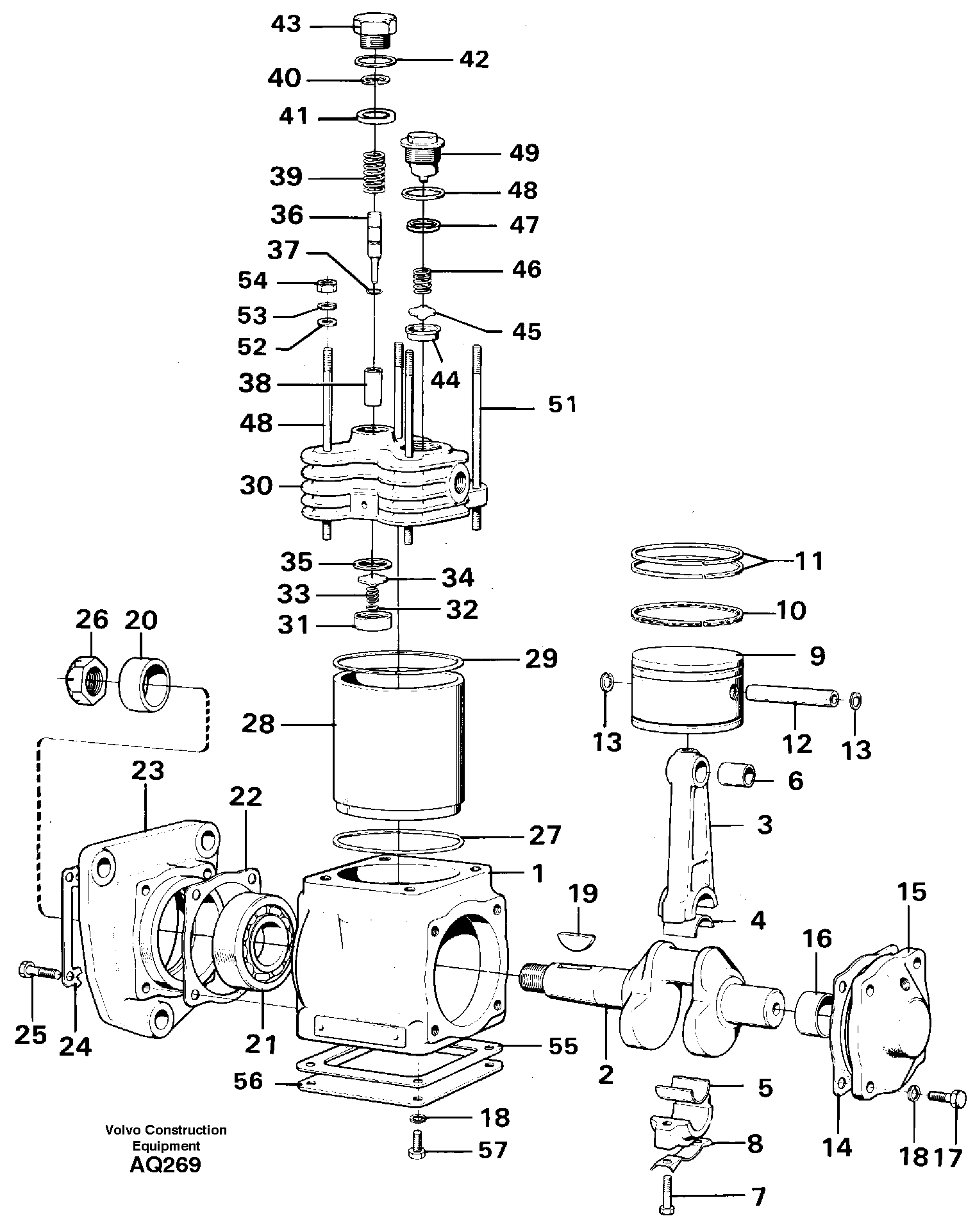 Air compressor  92173 — volvo parts diagram