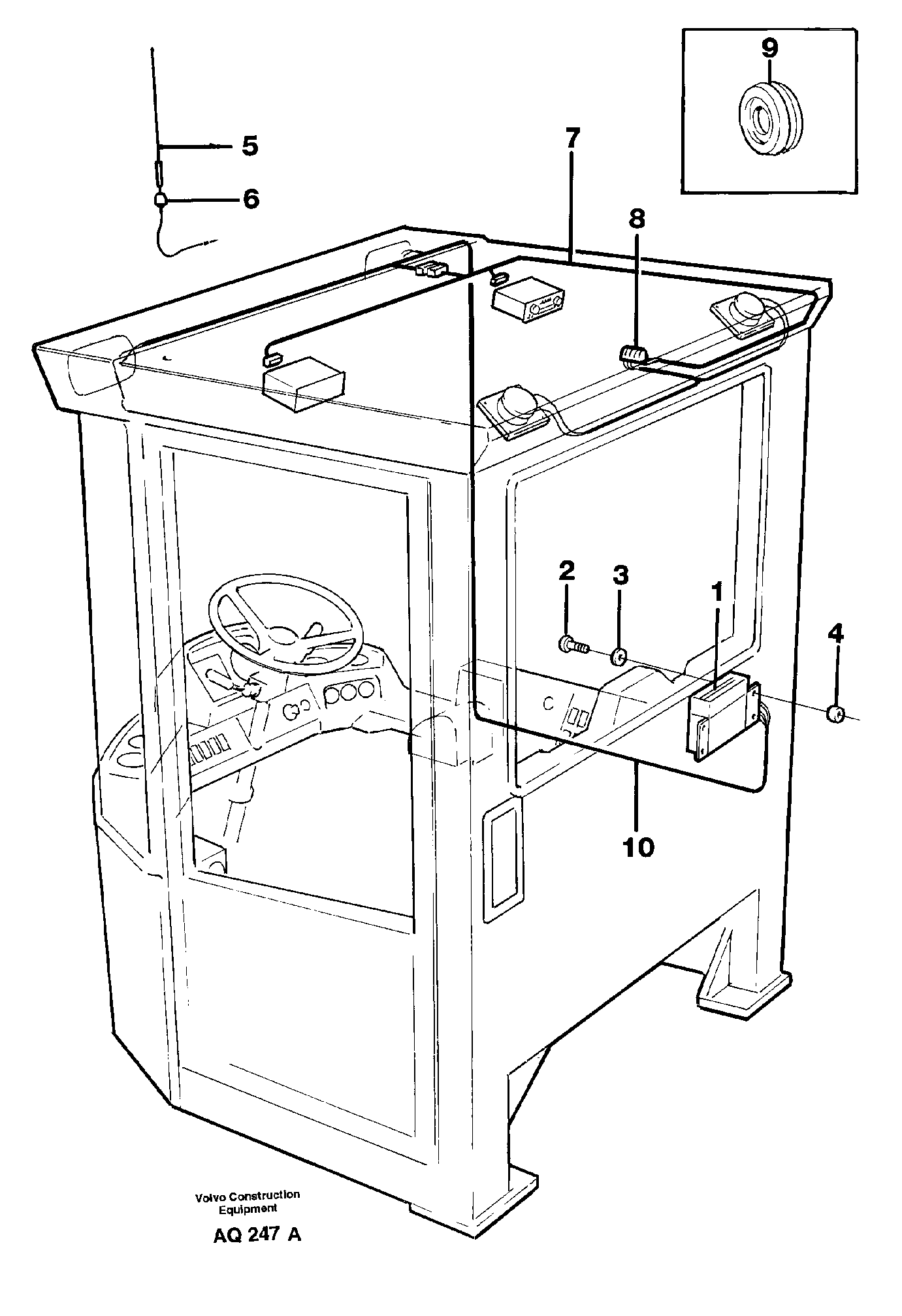 Cable harness for radio  91936 — volvo parts diagram