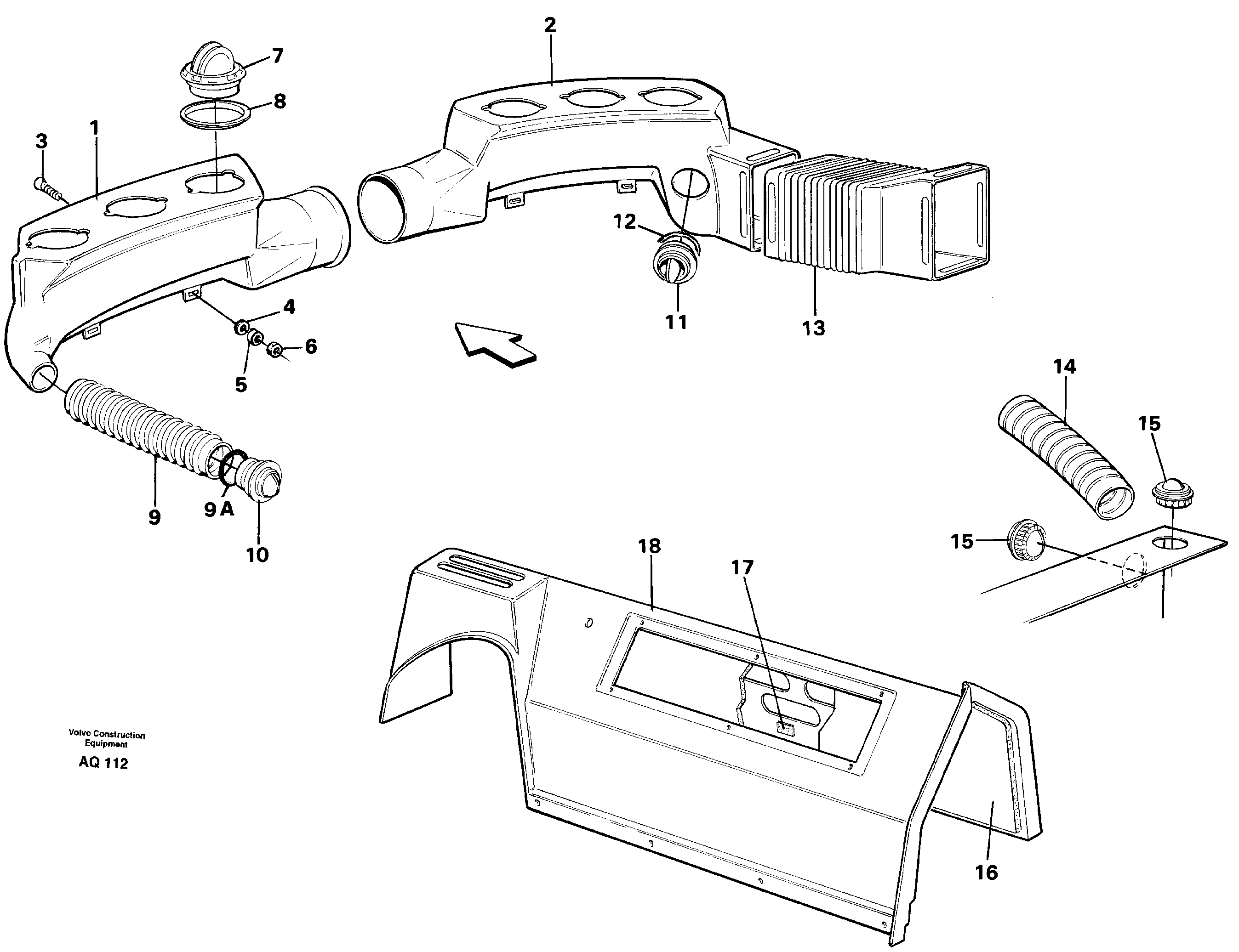 Air ducts — volvo parts diagram
