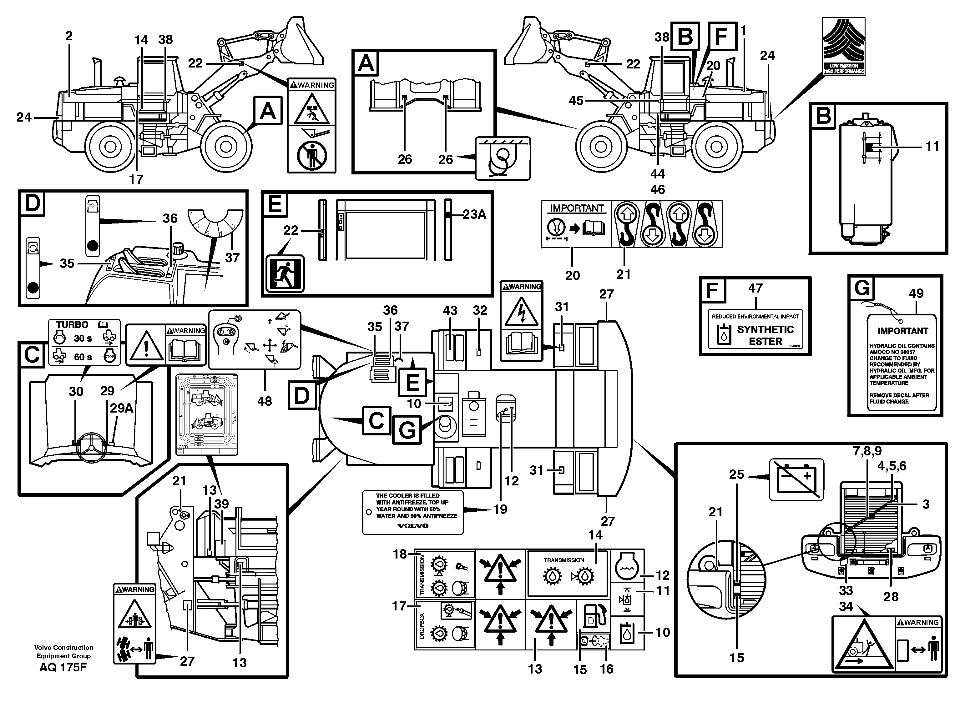 Sign plates and decals — volvo parts diagram