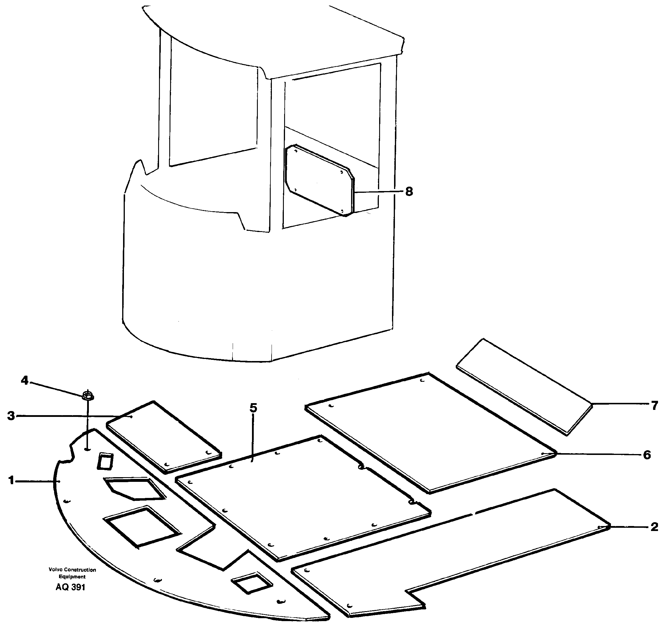 Insulating matting.  92708 — volvo parts diagram
