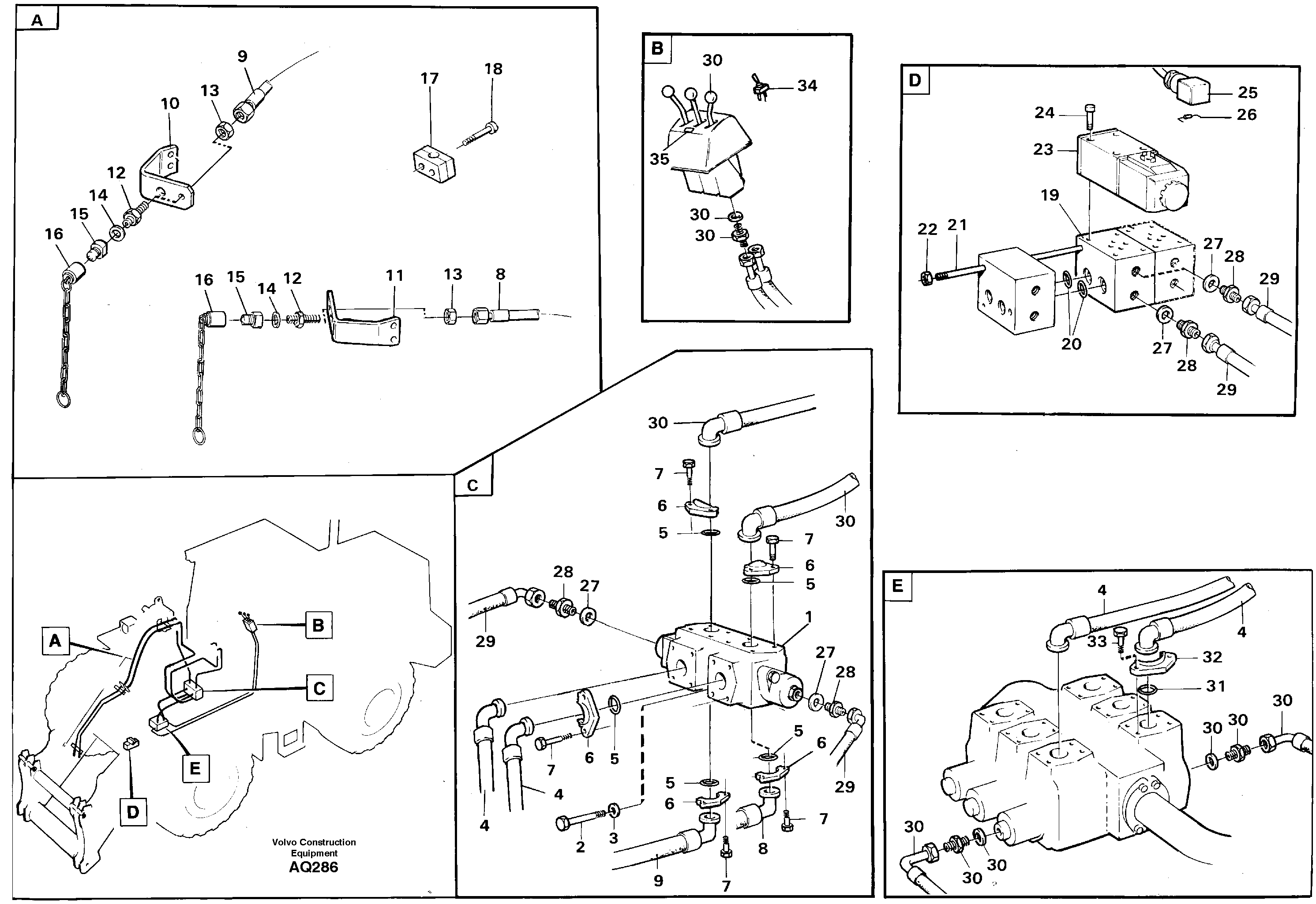 Extra hydraulic equipment4th function  94590 Replaced by 93544 — volvo parts diagram