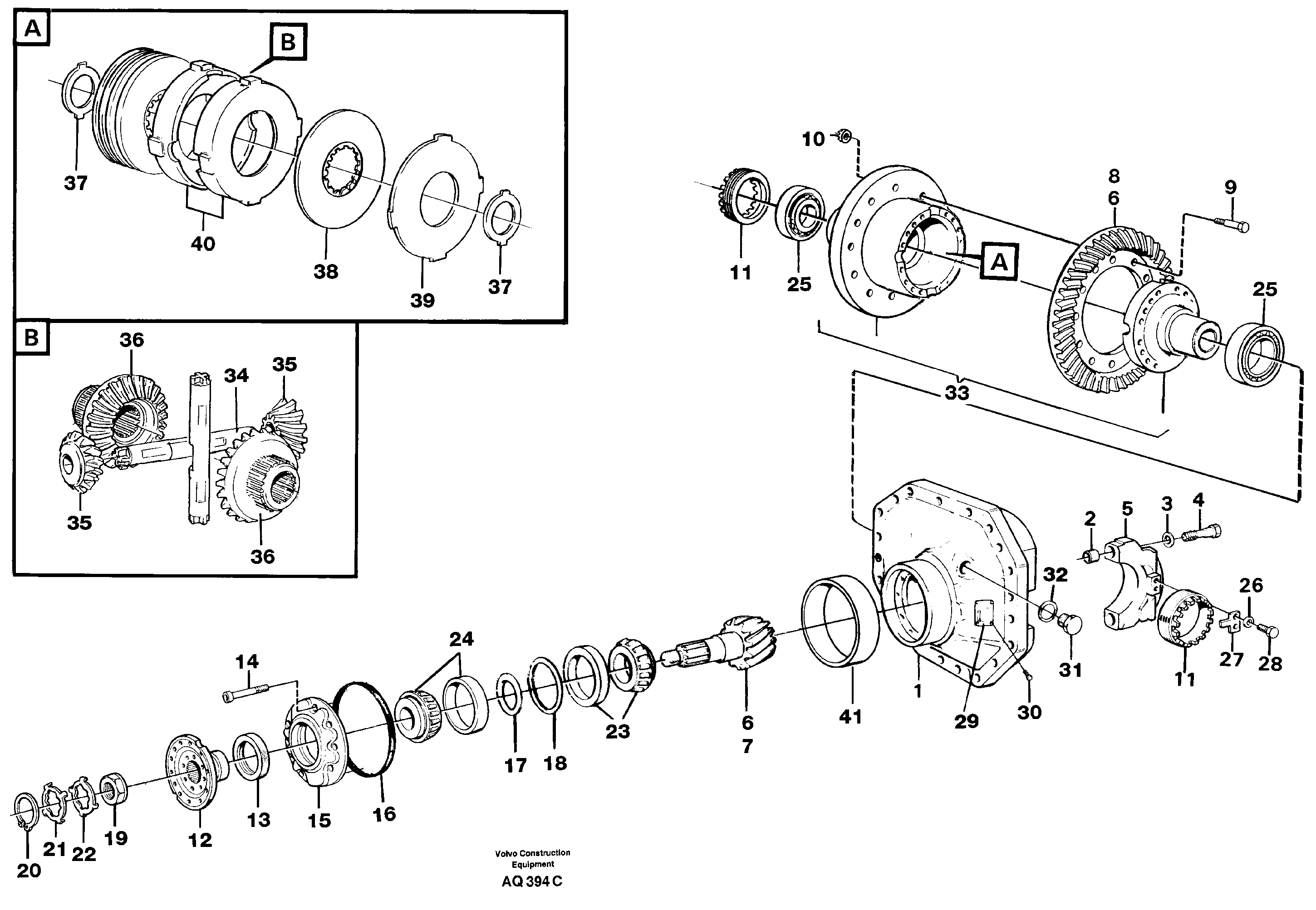 Differential Carrier, rear  94689 — volvo parts diagram