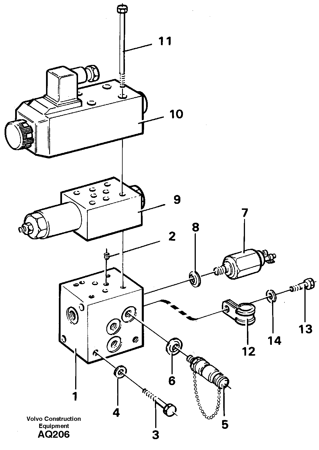 Parking brake, connection block — volvo parts diagram