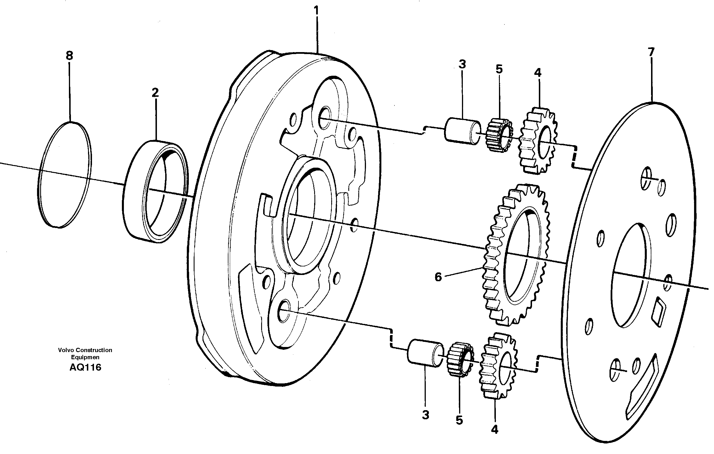 Hydraulic pump — volvo parts diagram