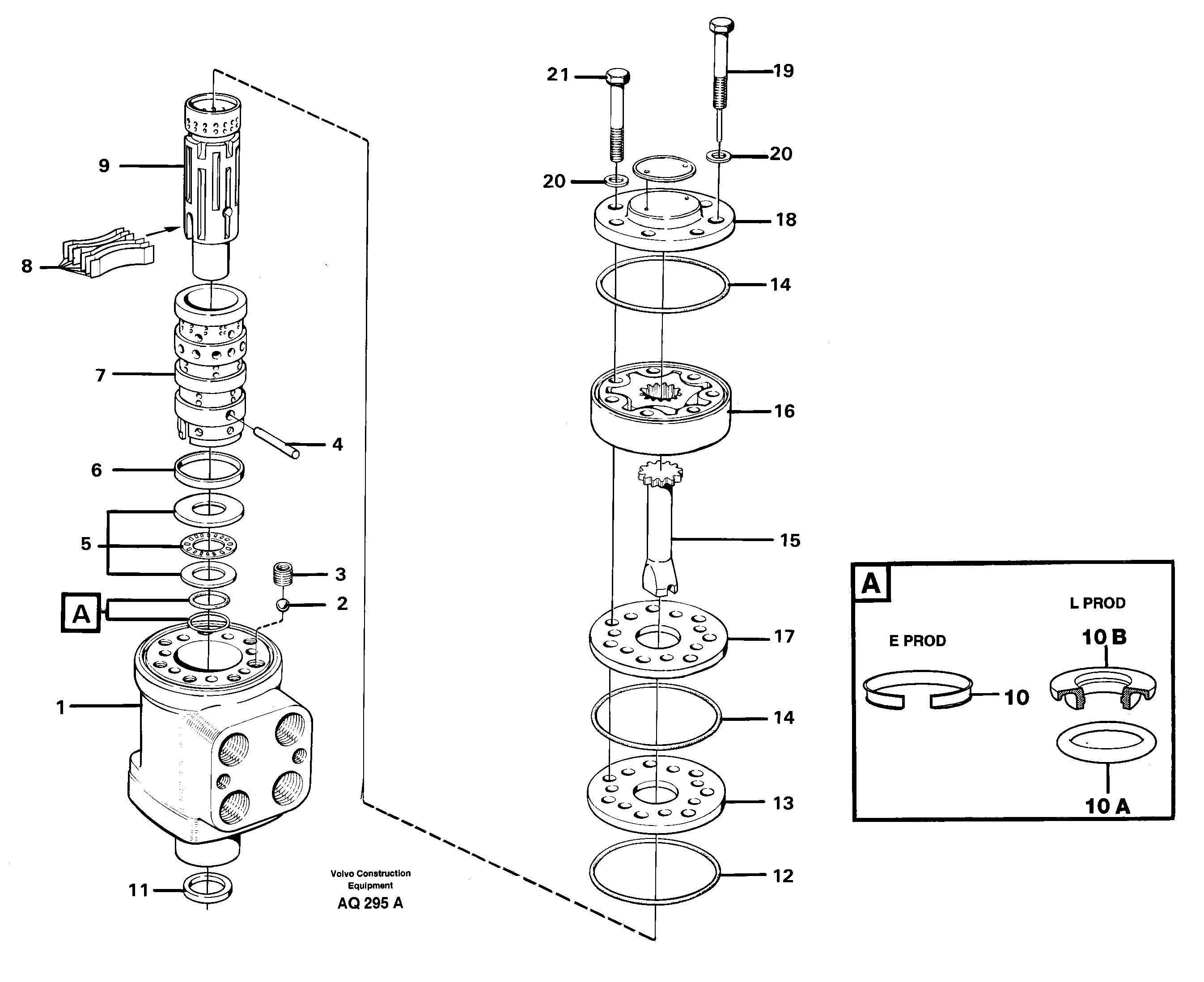 Steering unit — volvo parts diagram