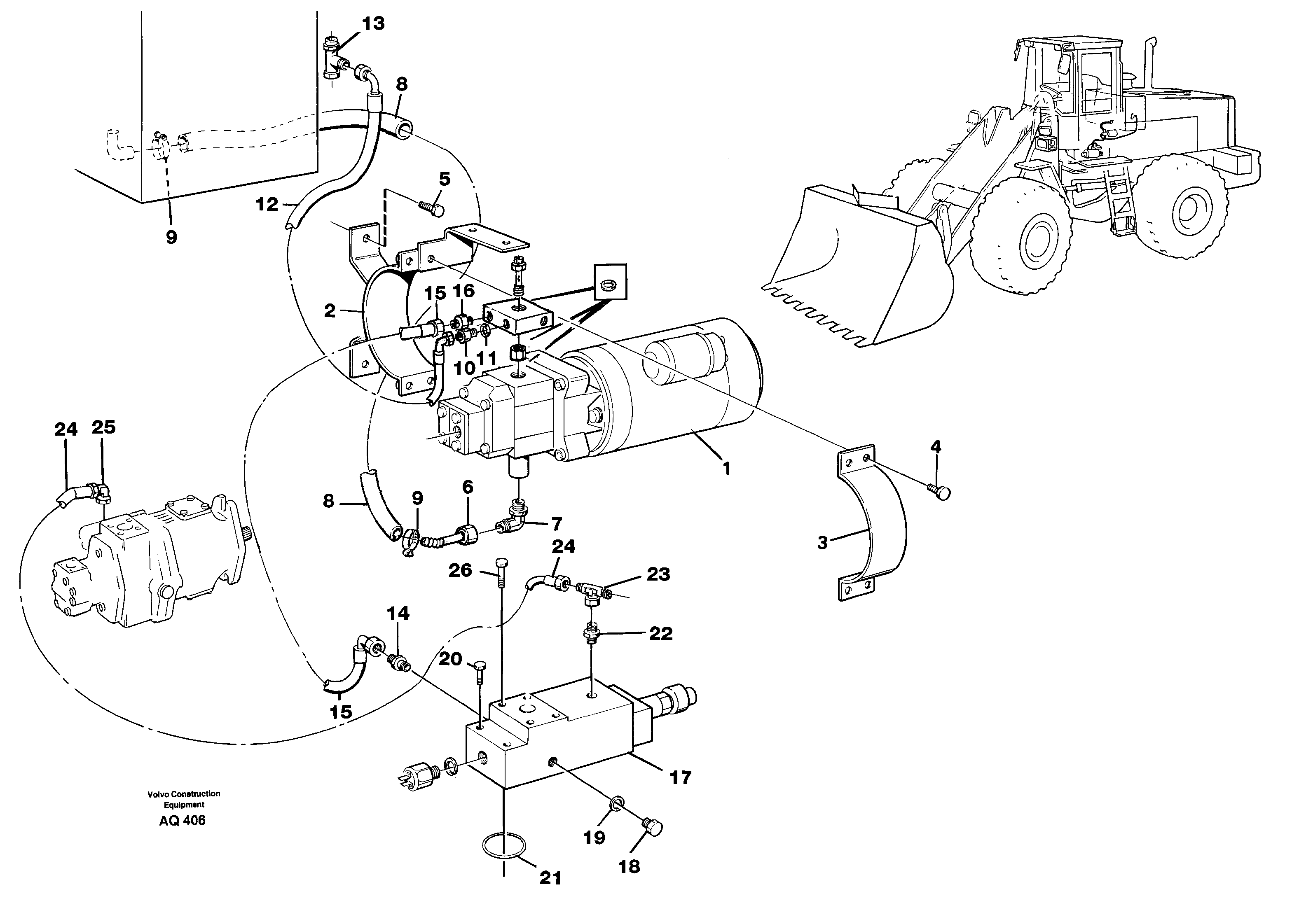 Auxiliary steering system  93633 SER NO 11625 - — volvo parts diagram