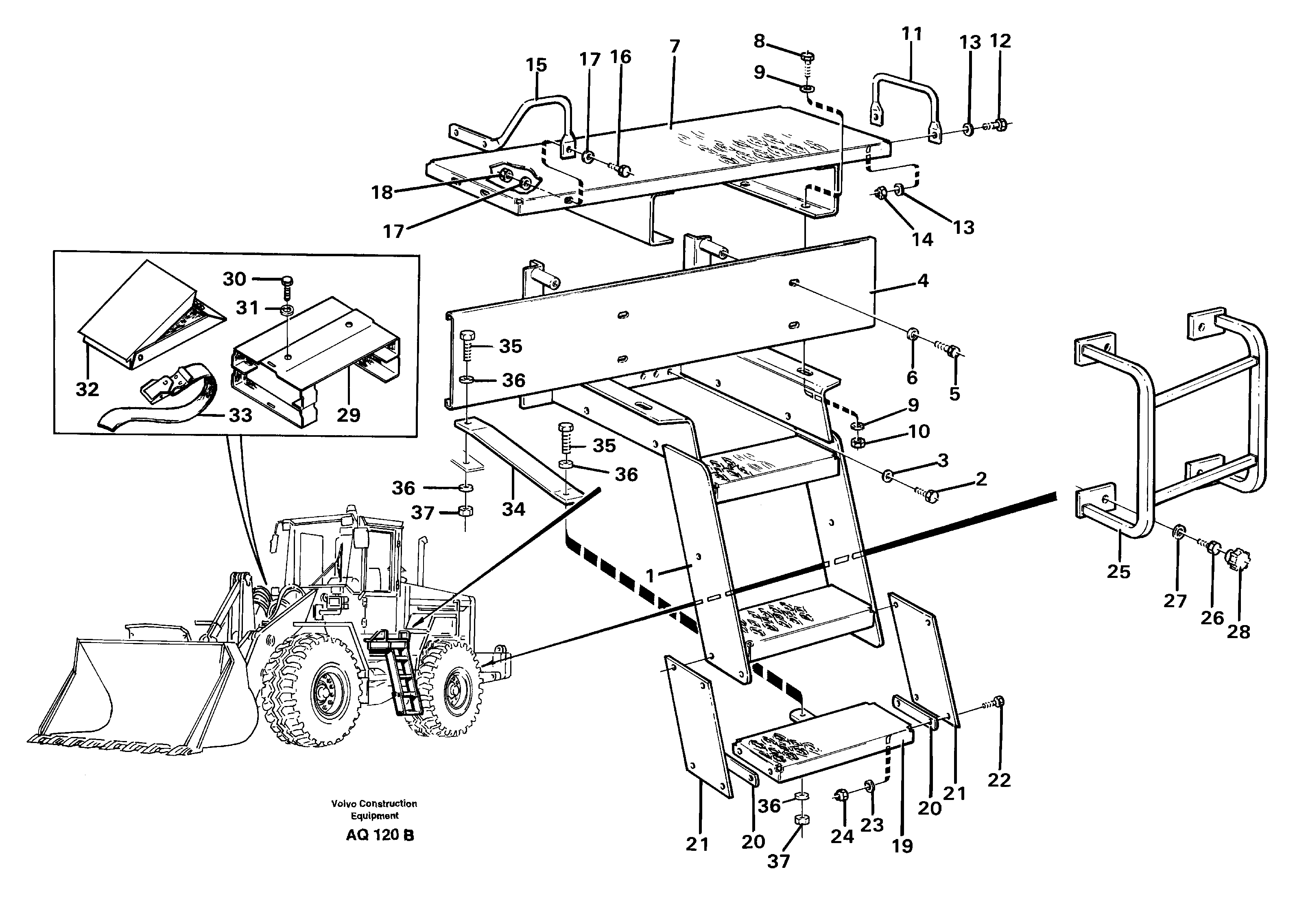 Foot step — volvo parts diagram