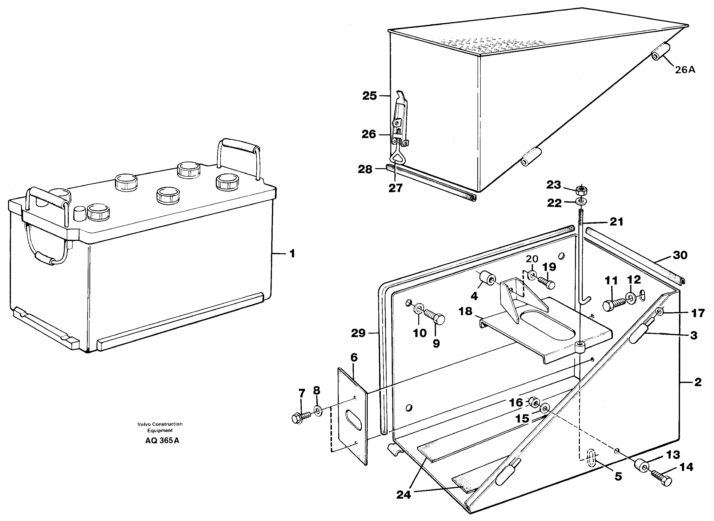 Battery box — volvo parts diagram
