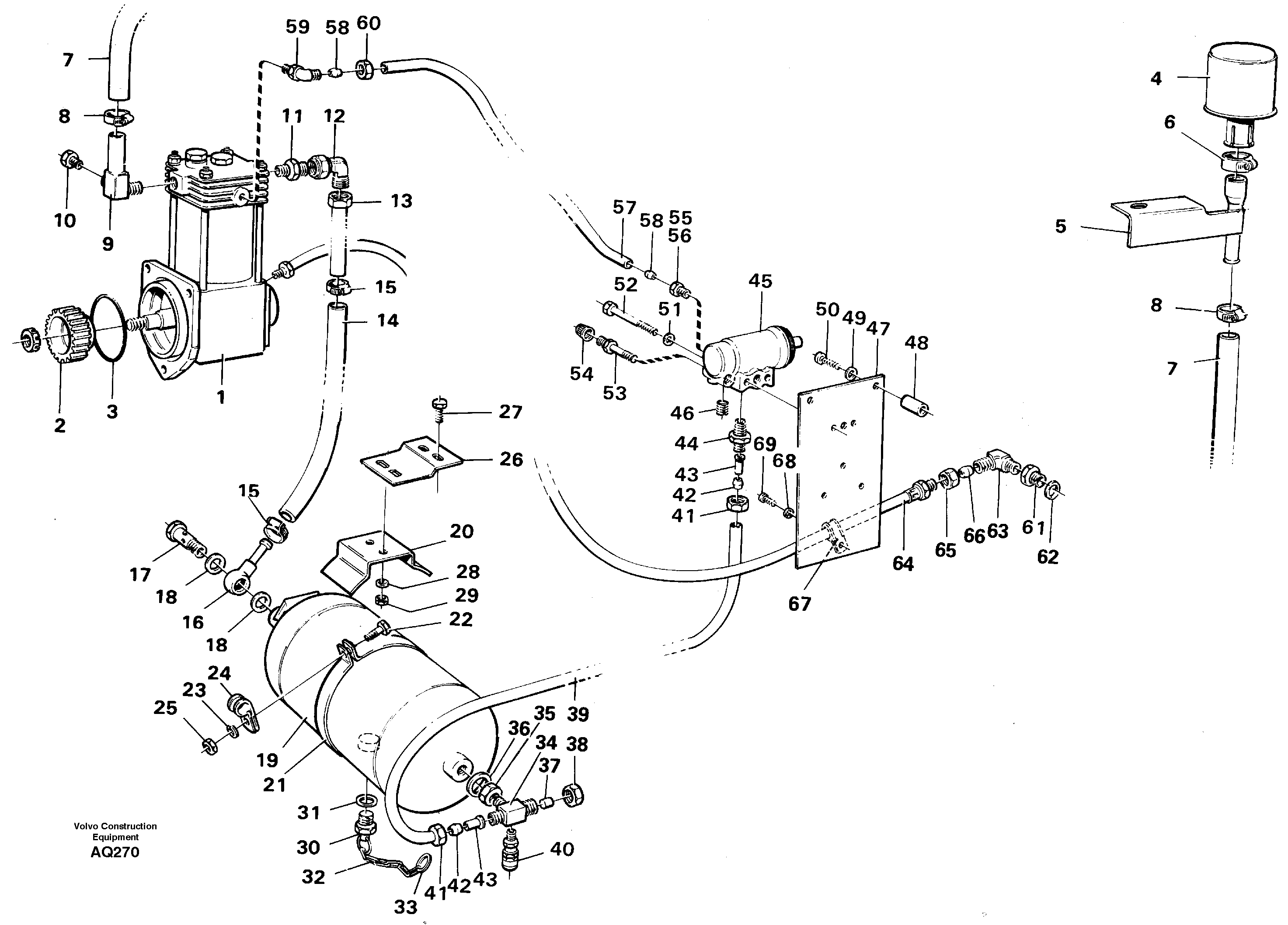 Compressed air equipment  92173 — volvo parts diagram