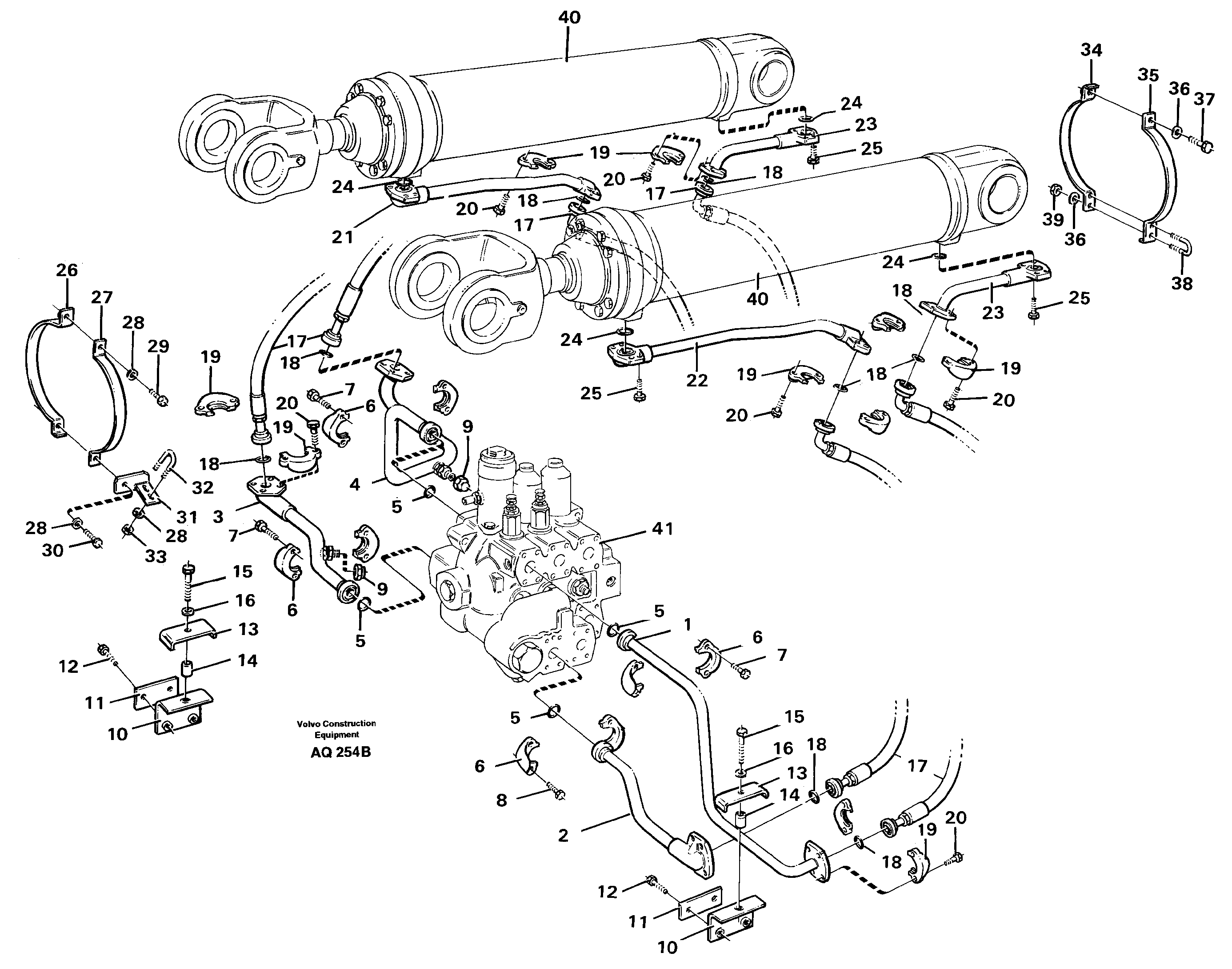Hydraulic system Lift function — volvo parts diagram