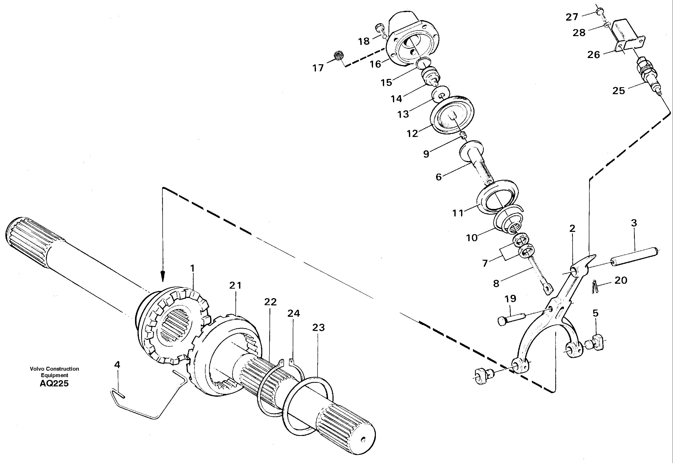 Differential lock — volvo parts diagram