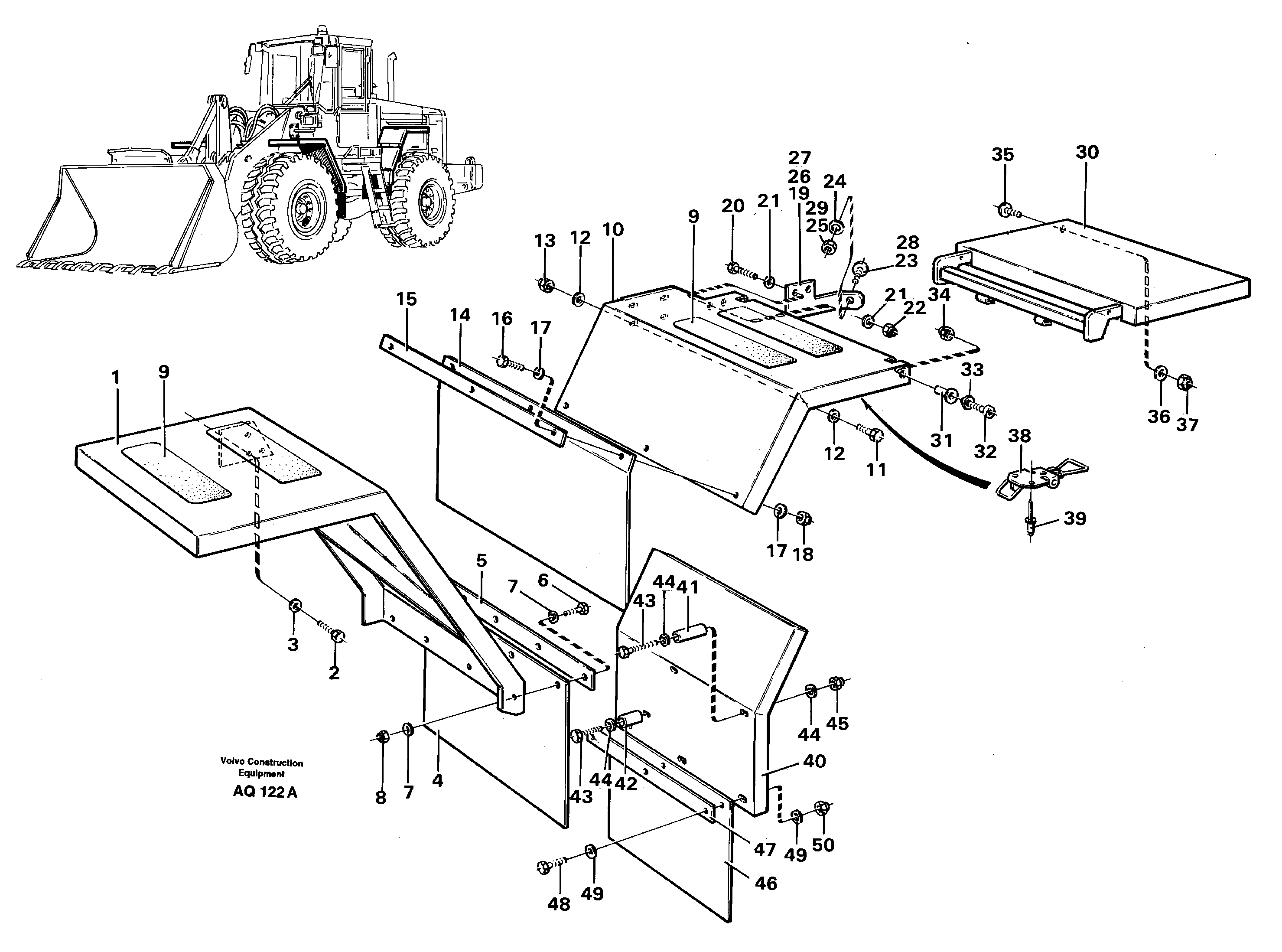 Mud guards — volvo parts diagram