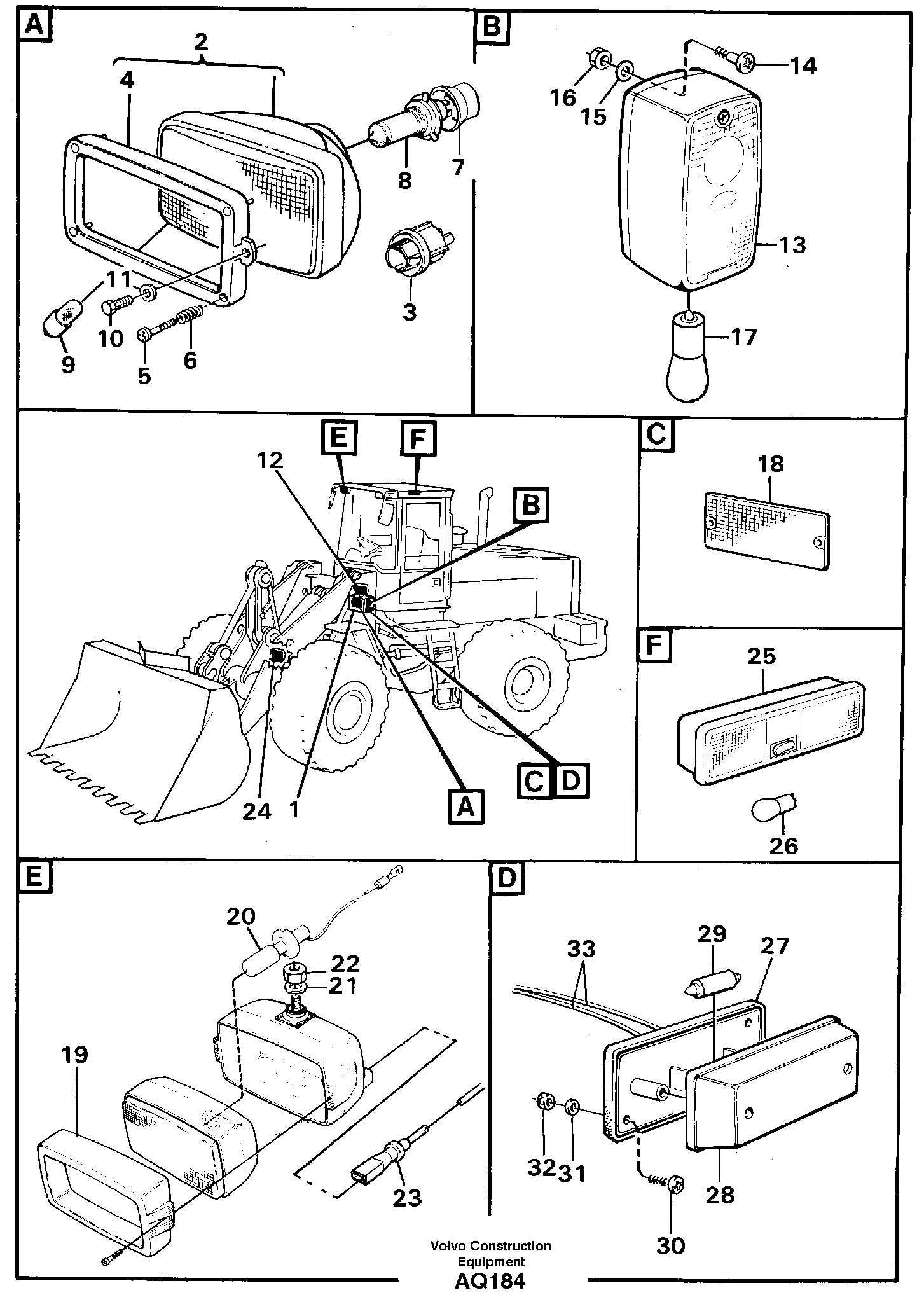 Lighting, front — volvo parts diagram