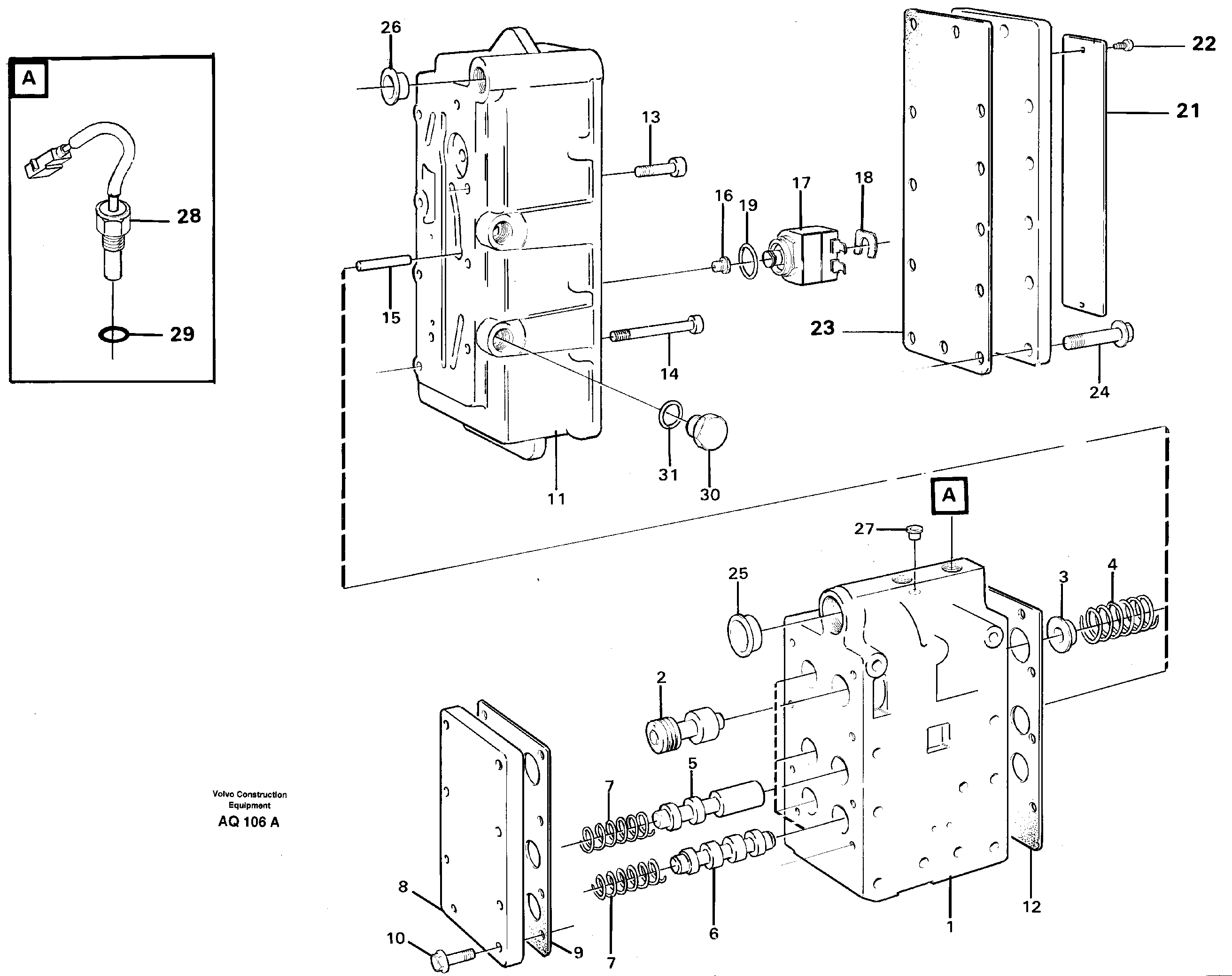 Range selector valve — volvo parts diagram
