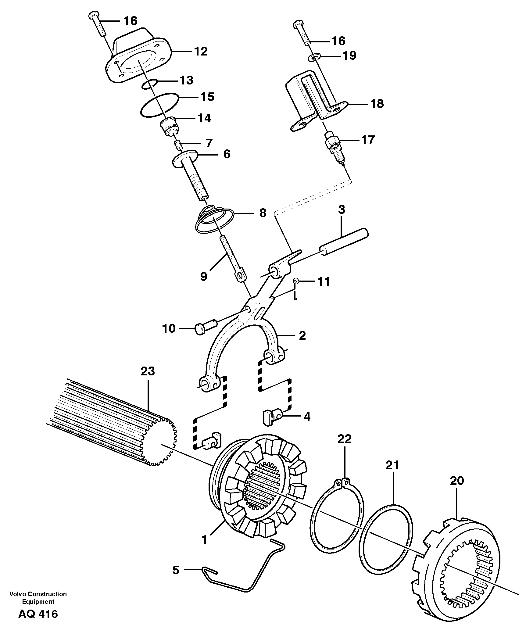 Differential lock  AWB 31 — volvo parts diagram