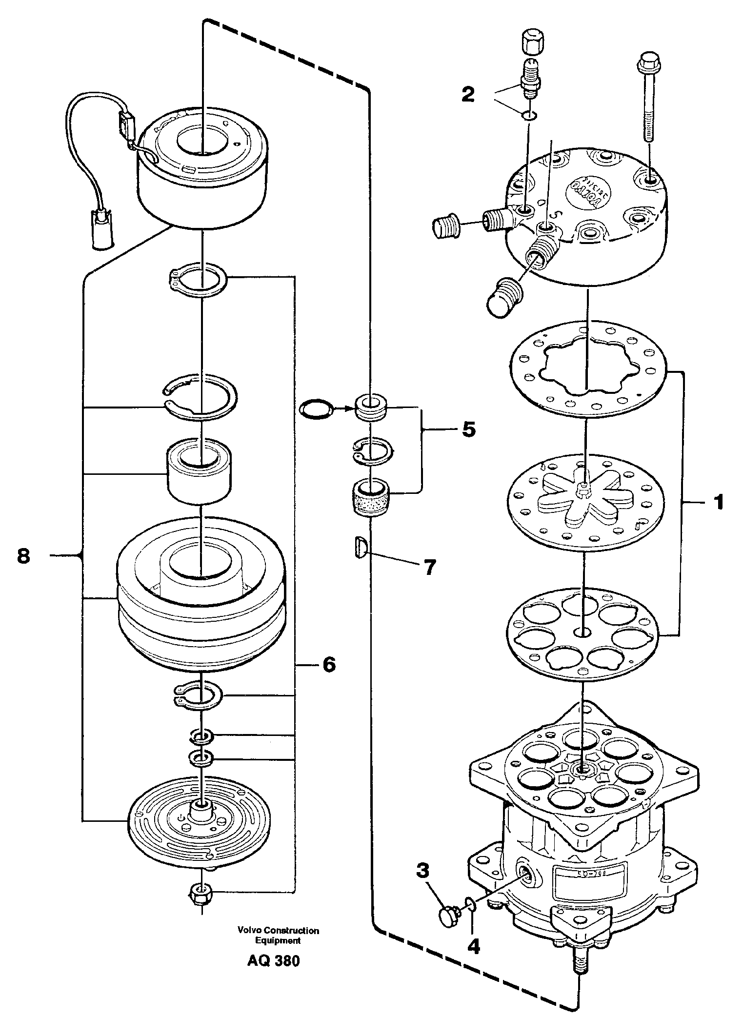Air compressor  94562 94839 — volvo parts diagram