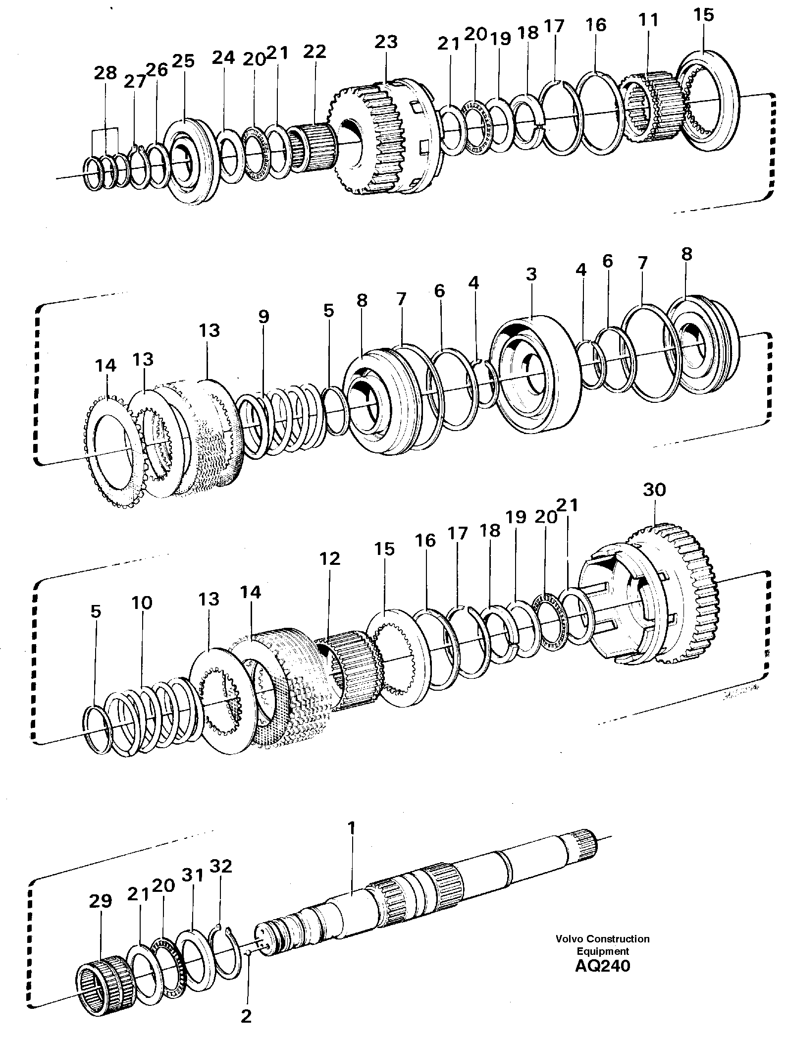 Hydraulic clutch 3rd / 4th speed — volvo parts diagram