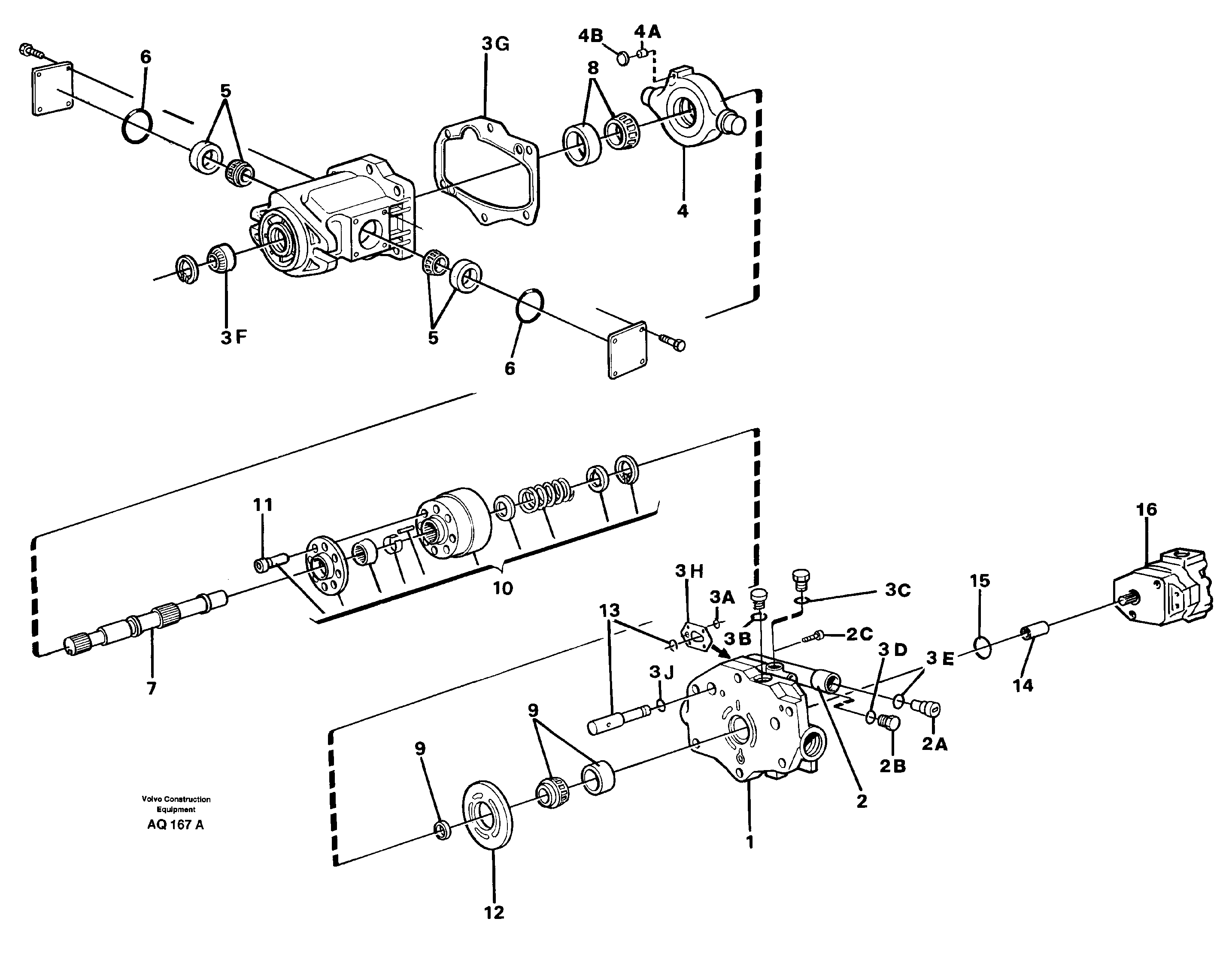 Hydraulic pump — volvo parts diagram
