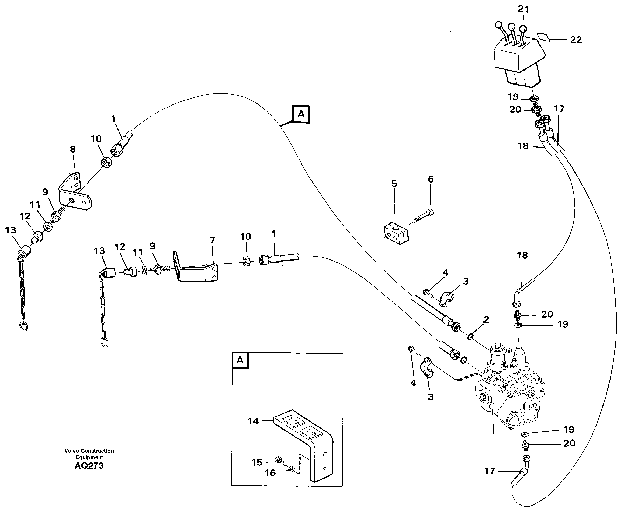 Extra hydraulic equipment3rd hydraulic control  92971 Rrplaced by 93543, 92421 93462 — volvo parts diagram
