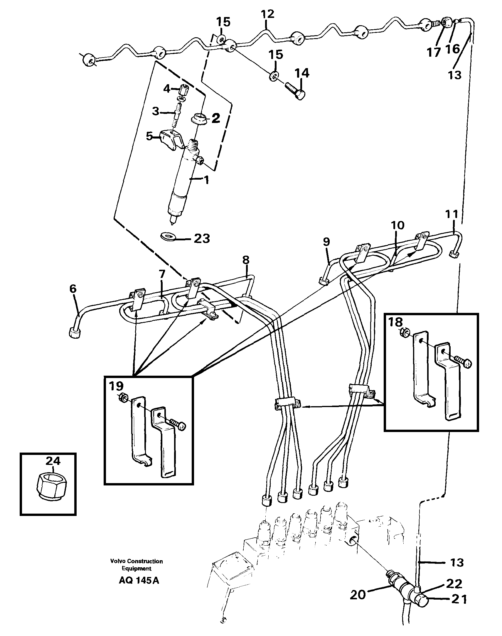 Fuel lines, injectors — volvo parts diagram