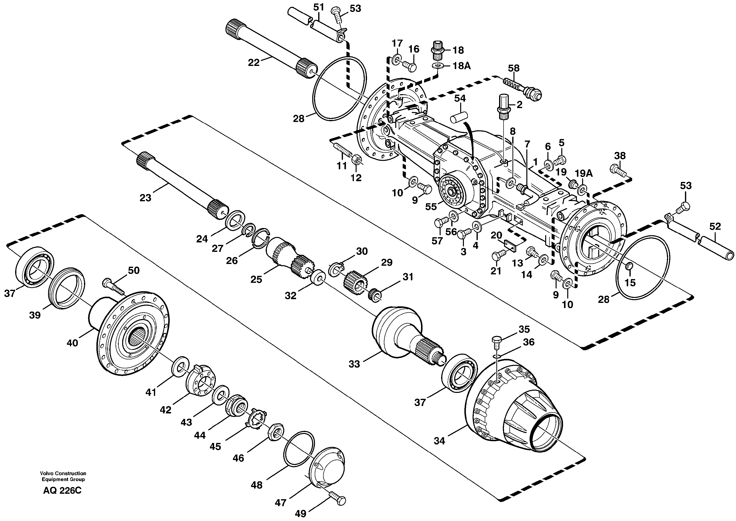 Planetary axle, rear  AWB 30 — volvo parts diagram