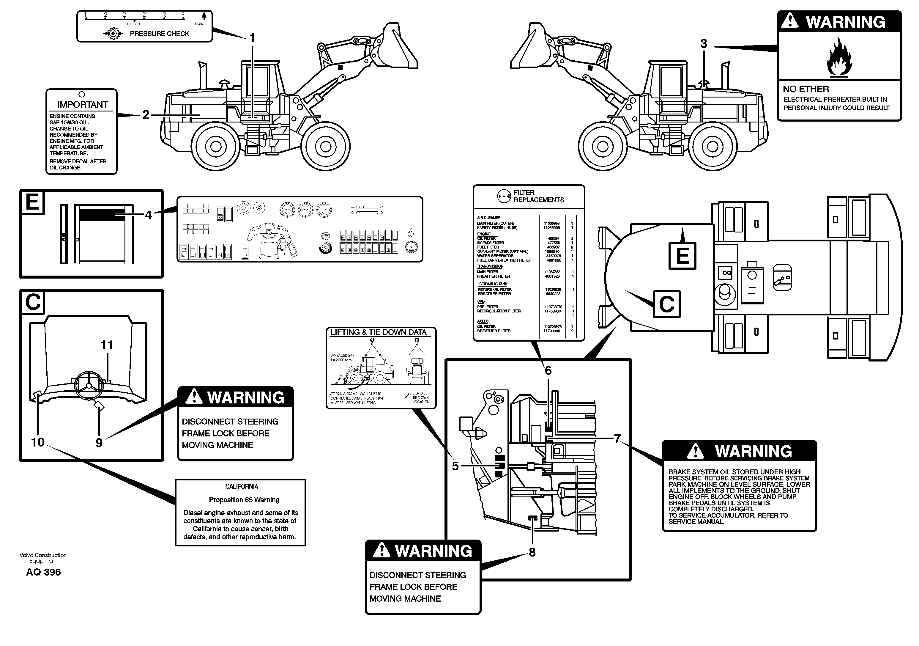 Decals  94516 — volvo parts diagram