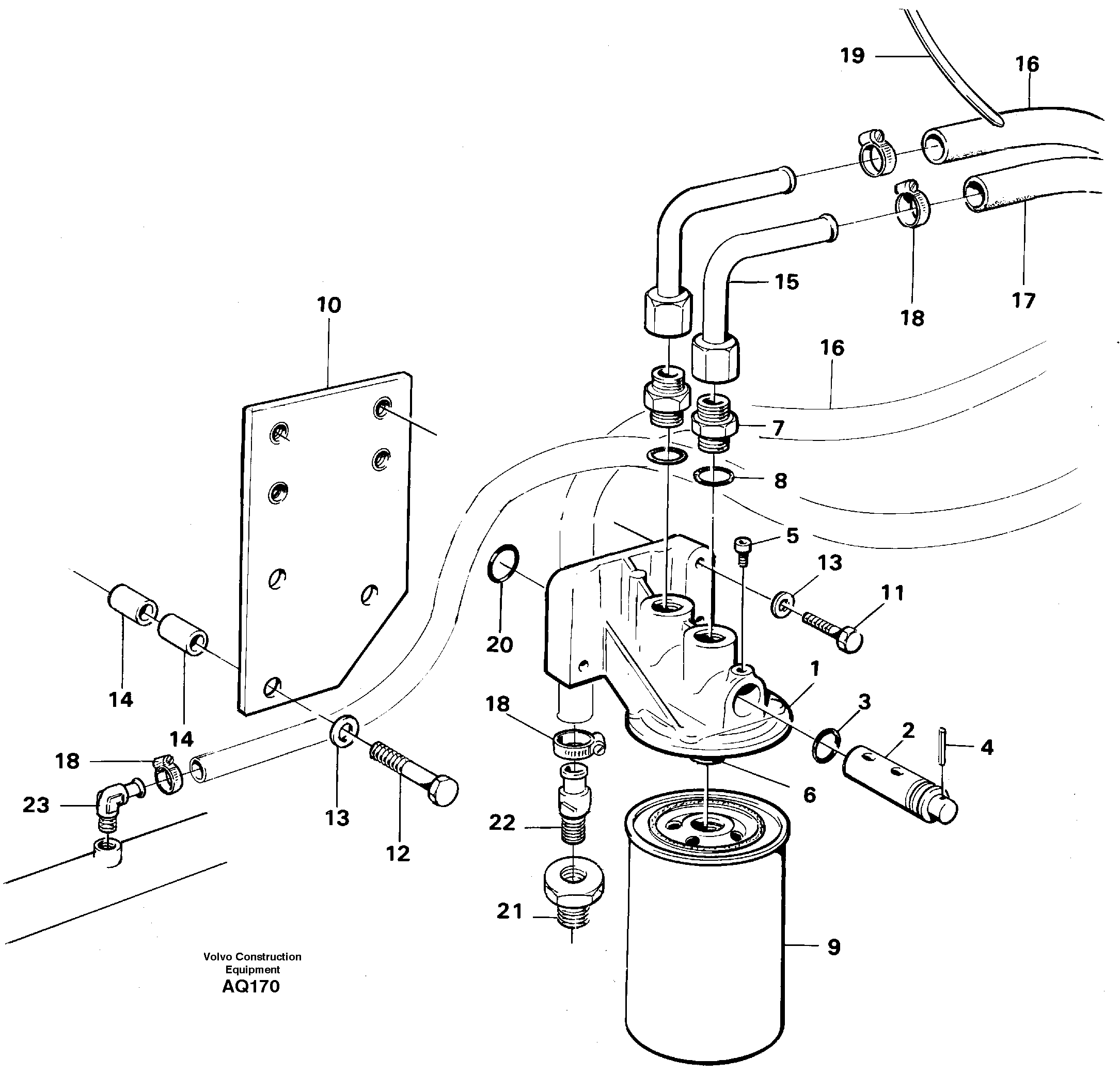 Coolant filter  91876 — volvo parts diagram