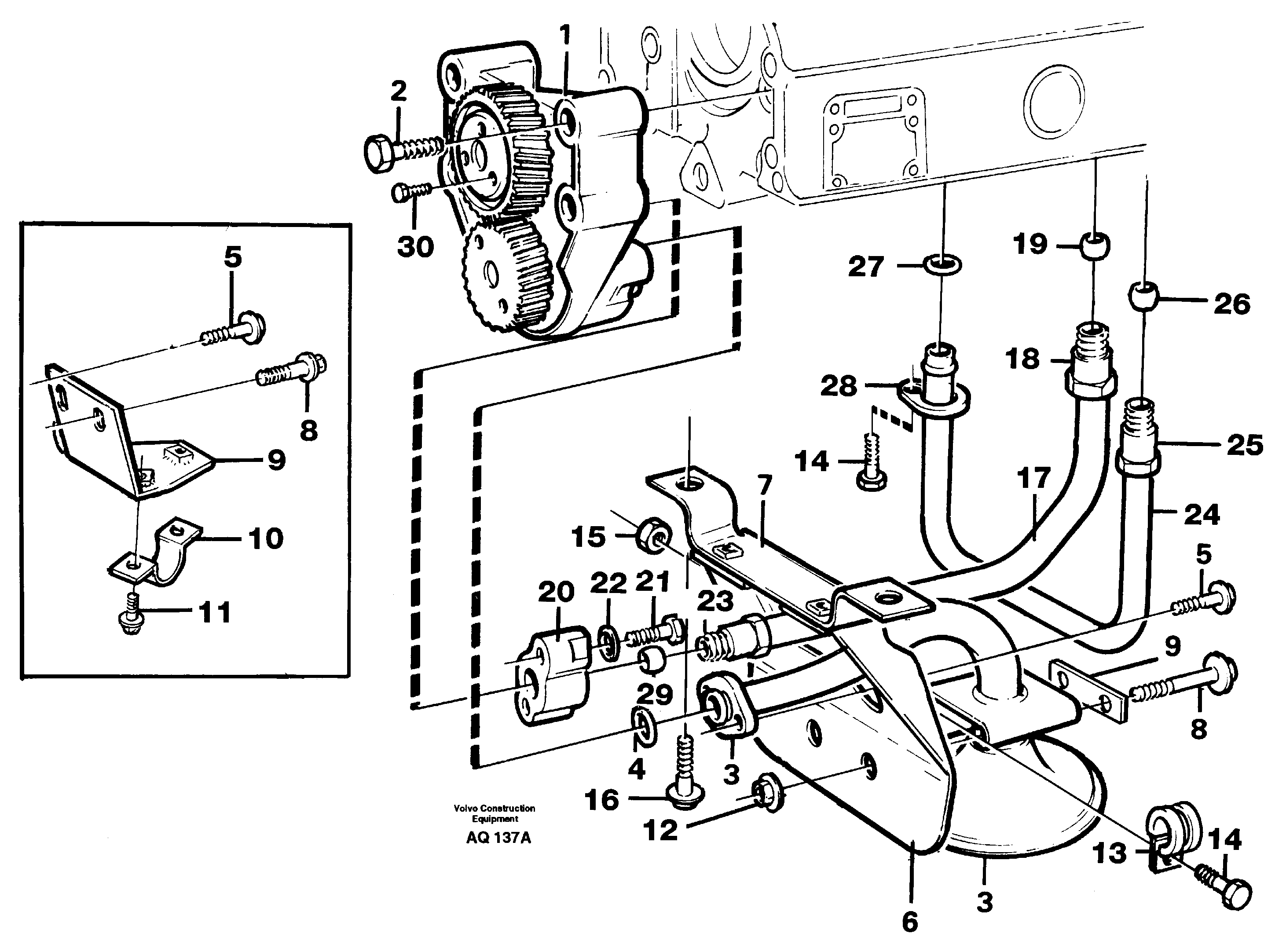 Lubricating oil system — volvo parts diagram