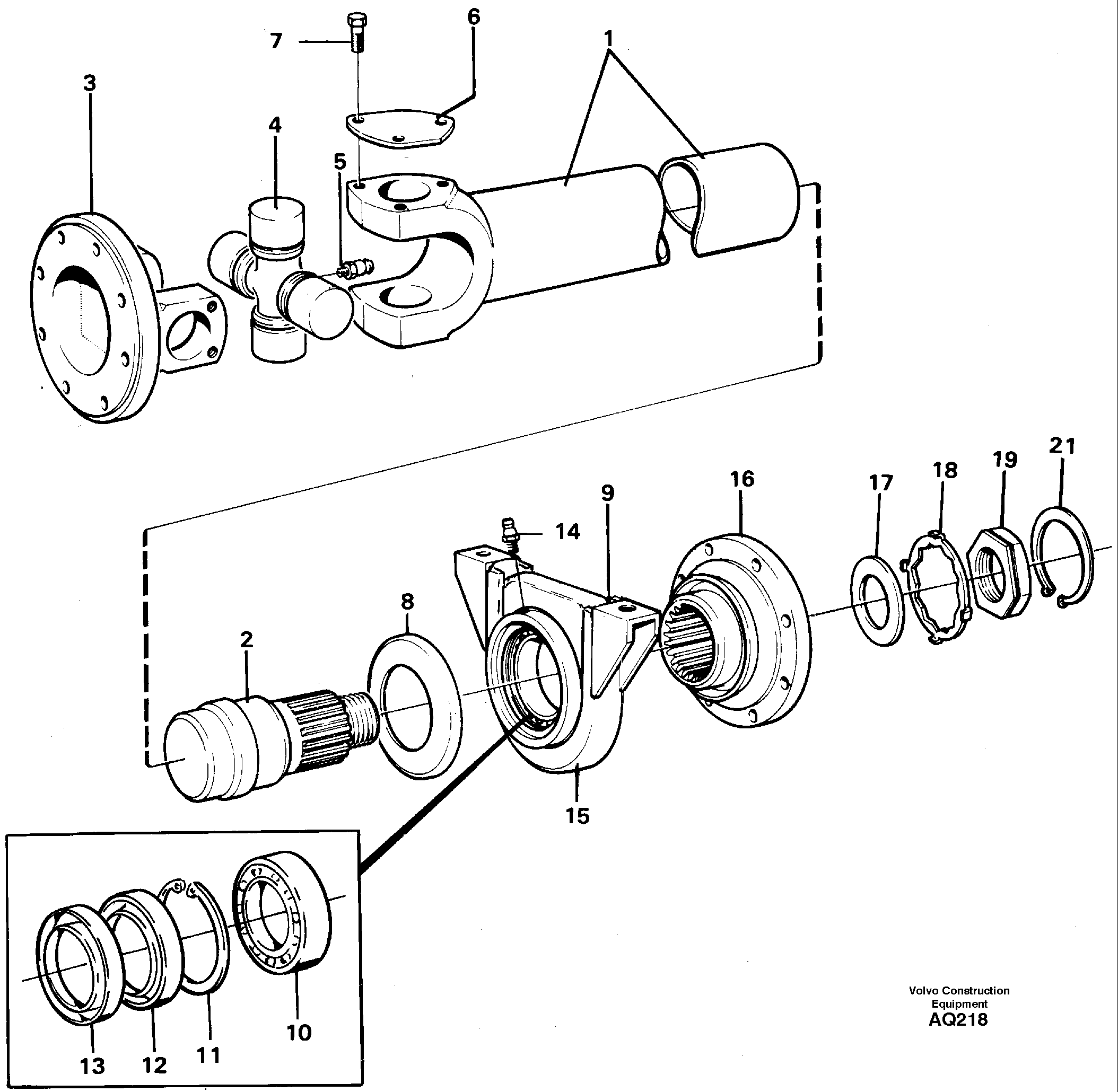 Propeller shaft — volvo parts diagram