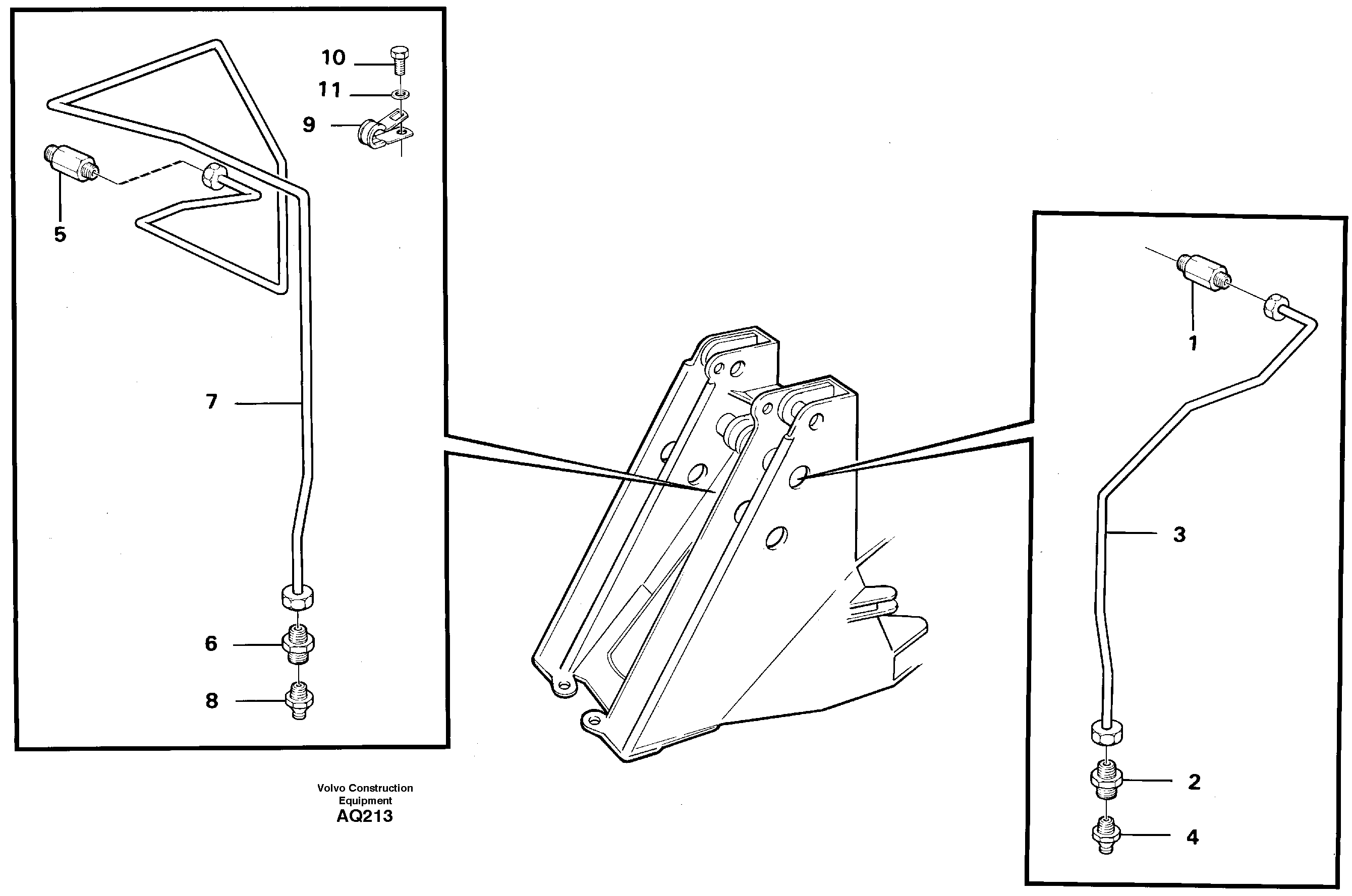 Extended lubepoints for loader linkage. — volvo parts diagram