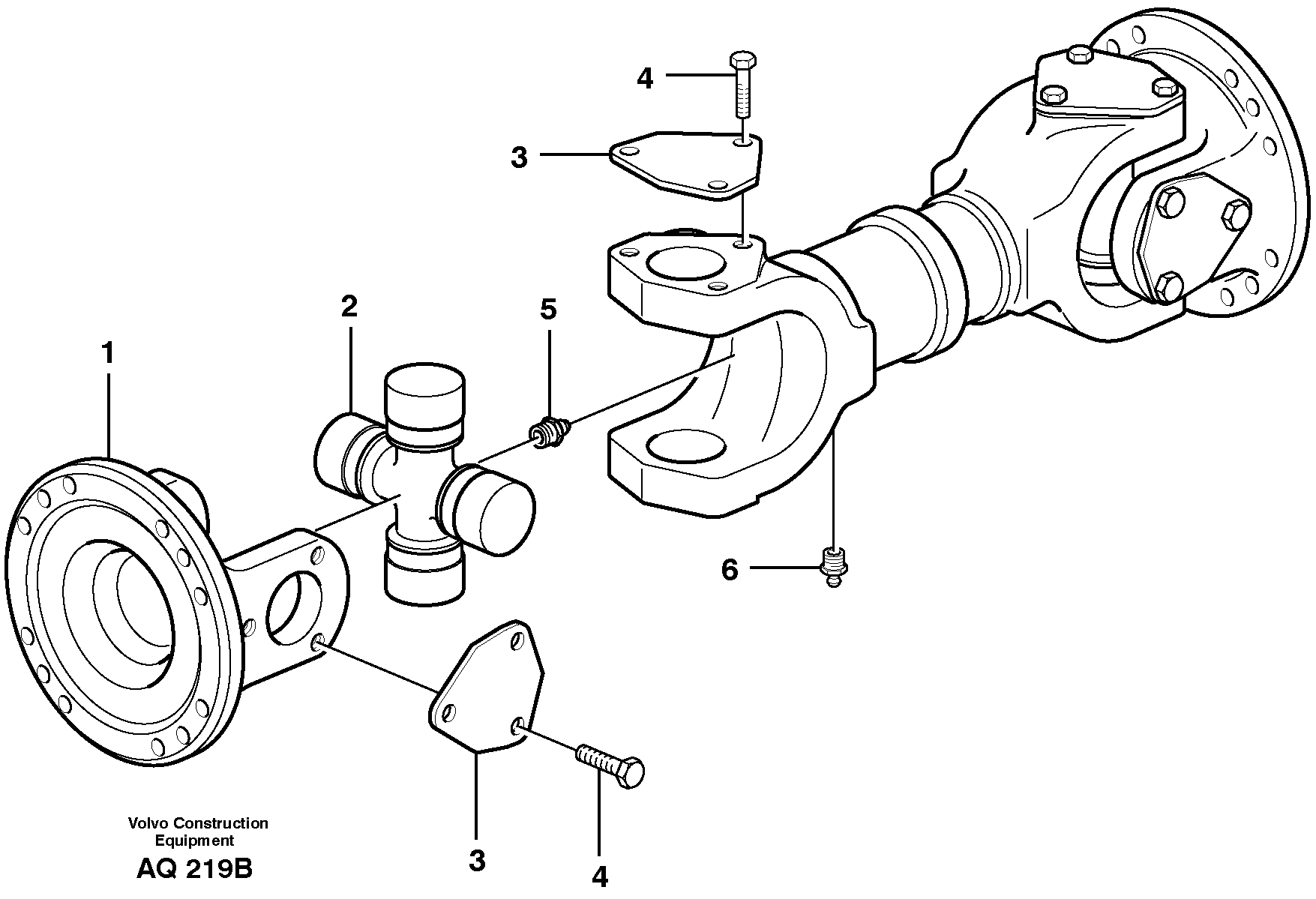 Propeller shaft — volvo parts diagram