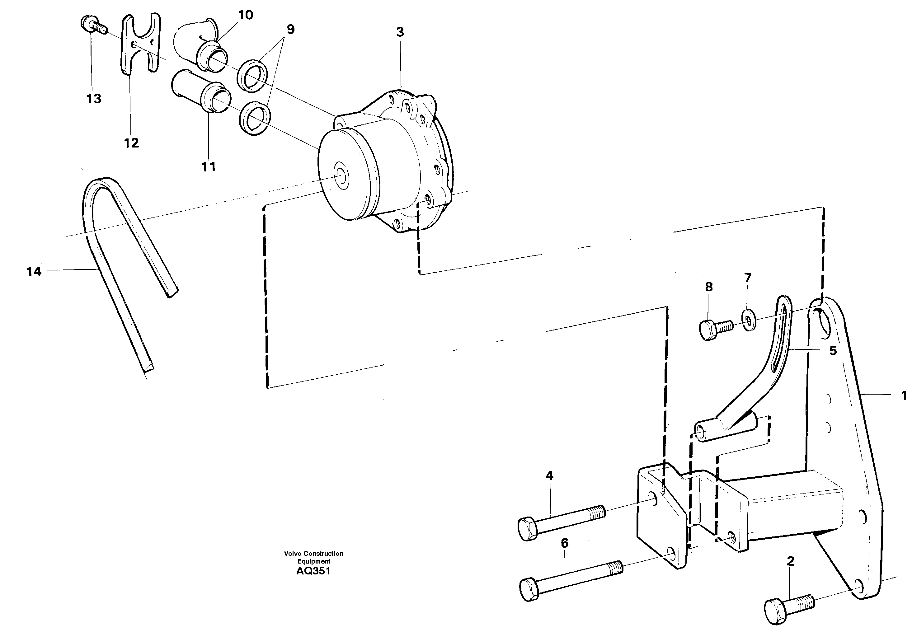 Waterpump, assembly — volvo parts diagram