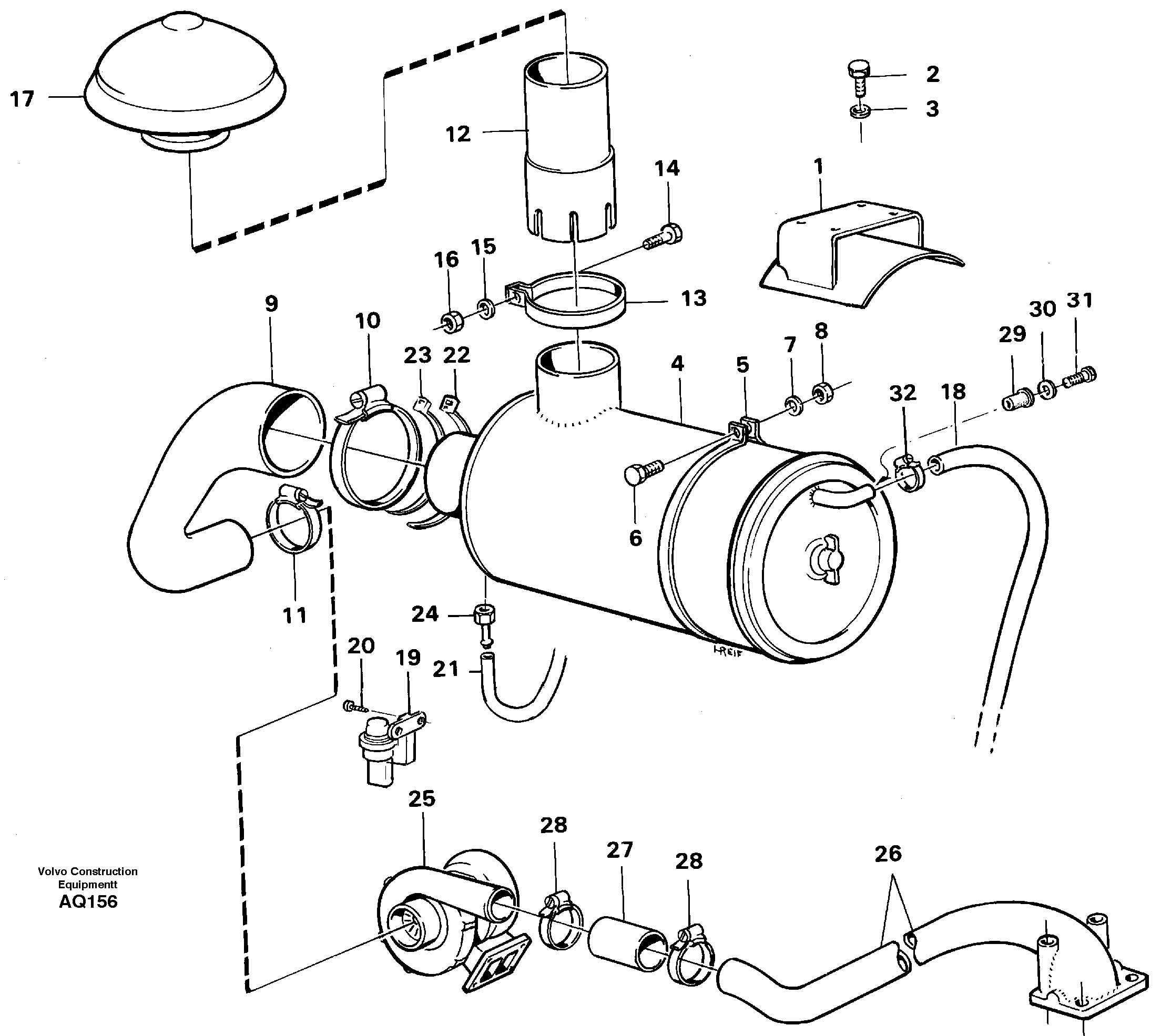 Inlet system — volvo parts diagram