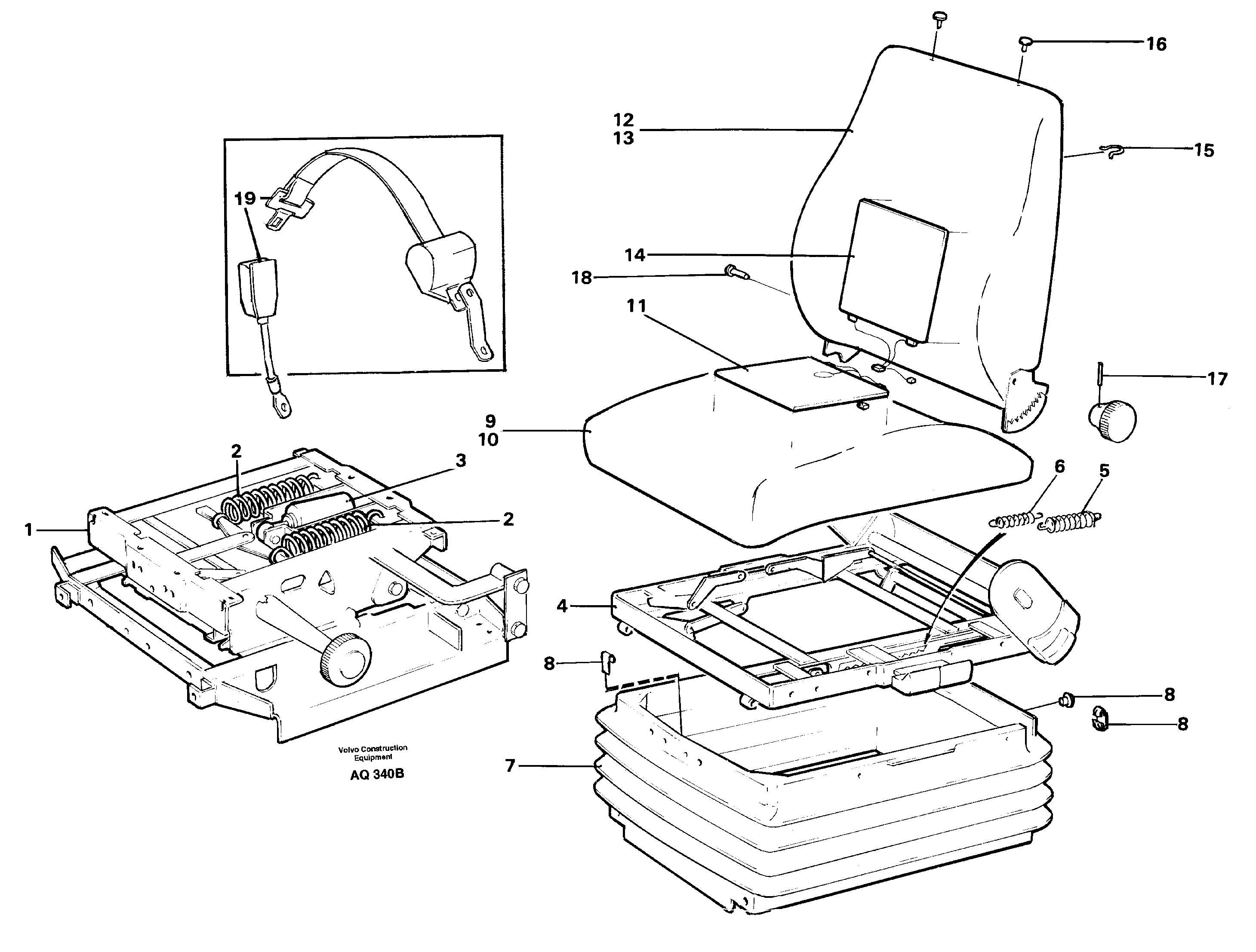 Driver's seat.  92403 91950 94901 94903 94905 — volvo parts diagram