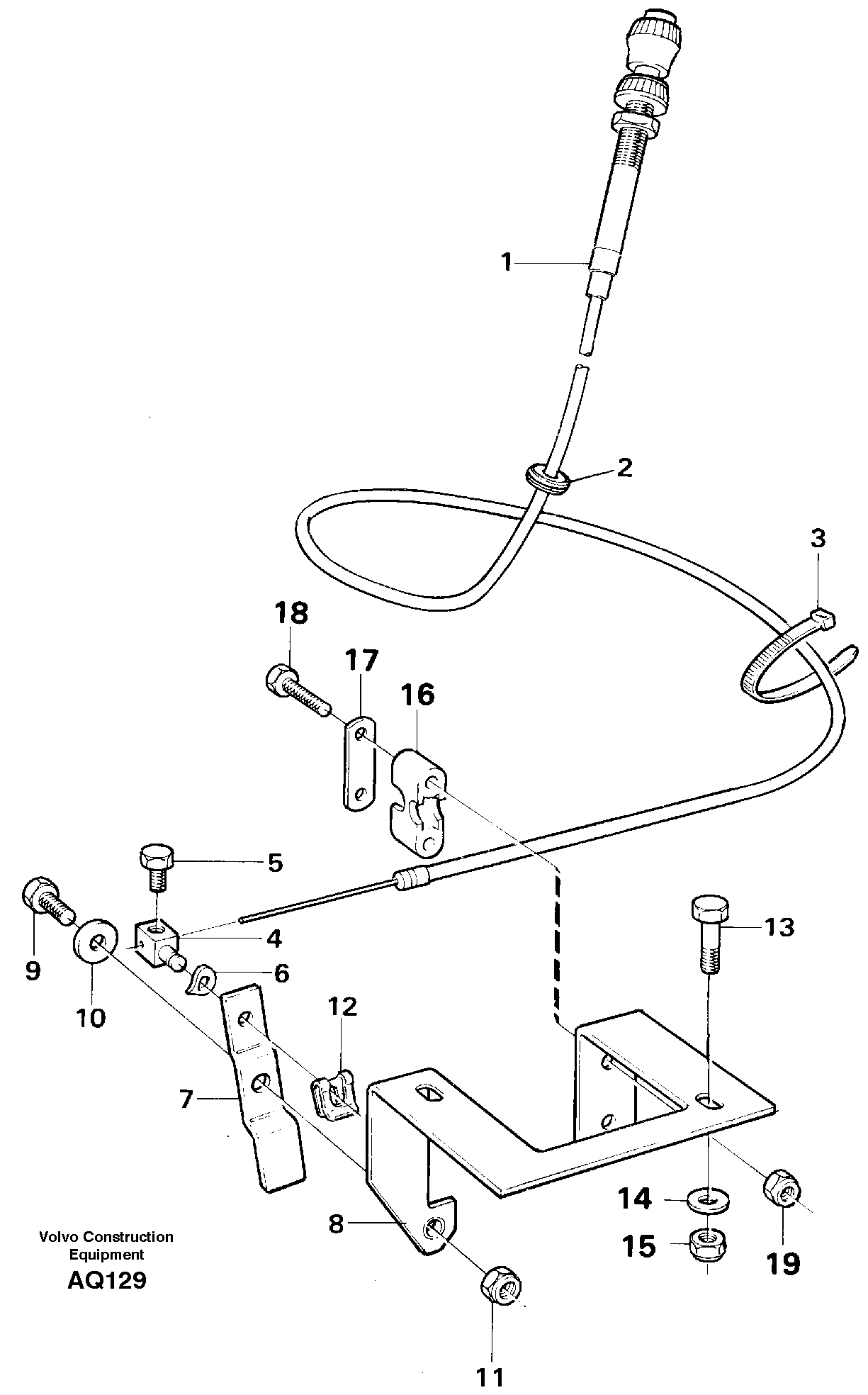 Hand throttle  91886 — volvo parts diagram