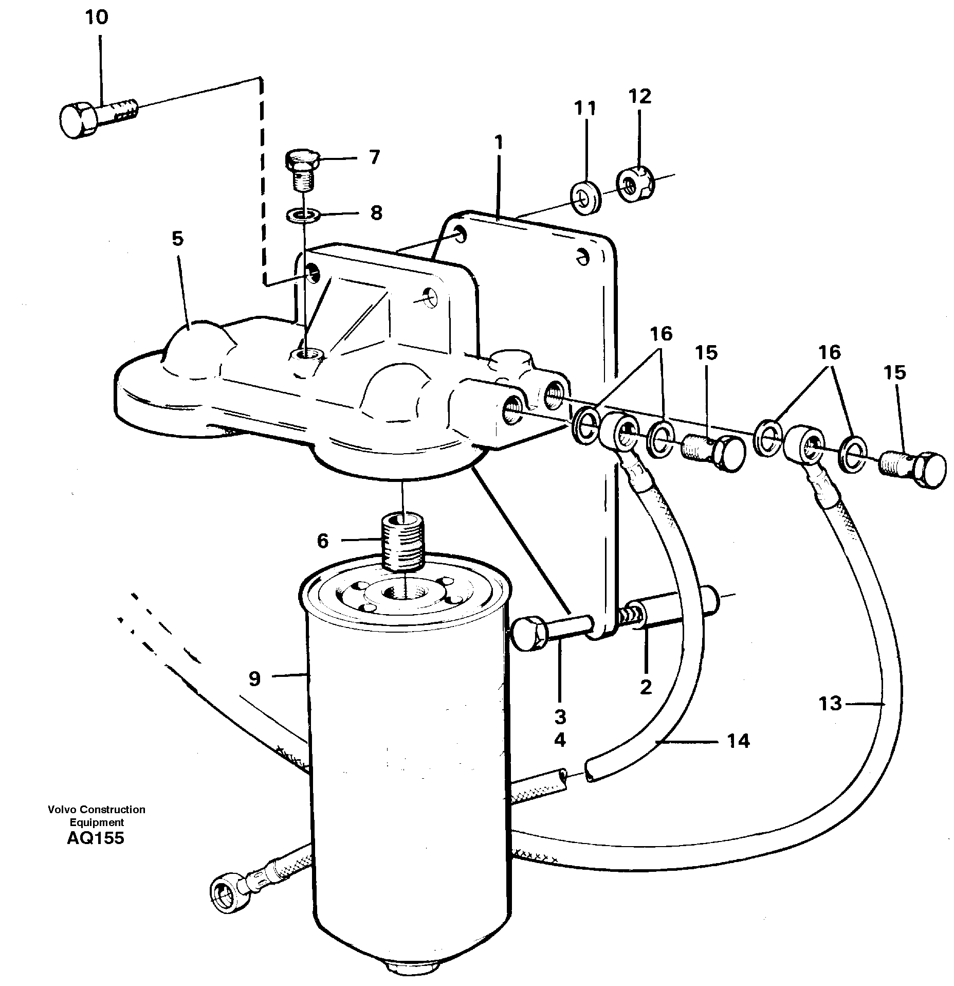 Extra fuel filter  90656 — volvo parts diagram