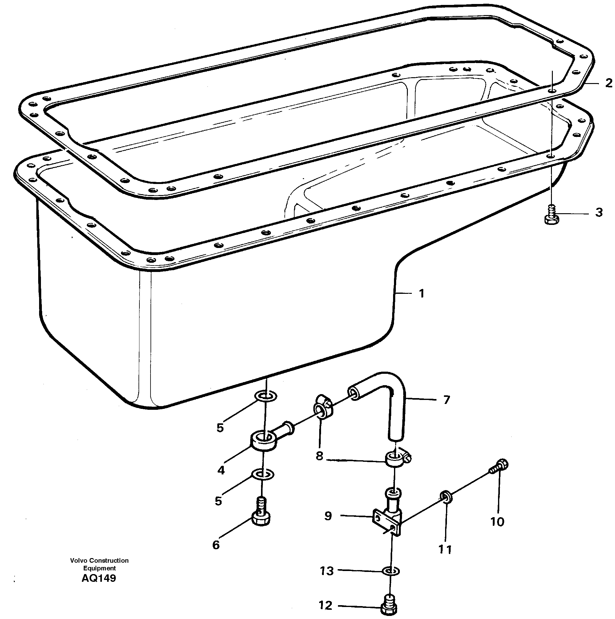Oil sump — volvo parts diagram