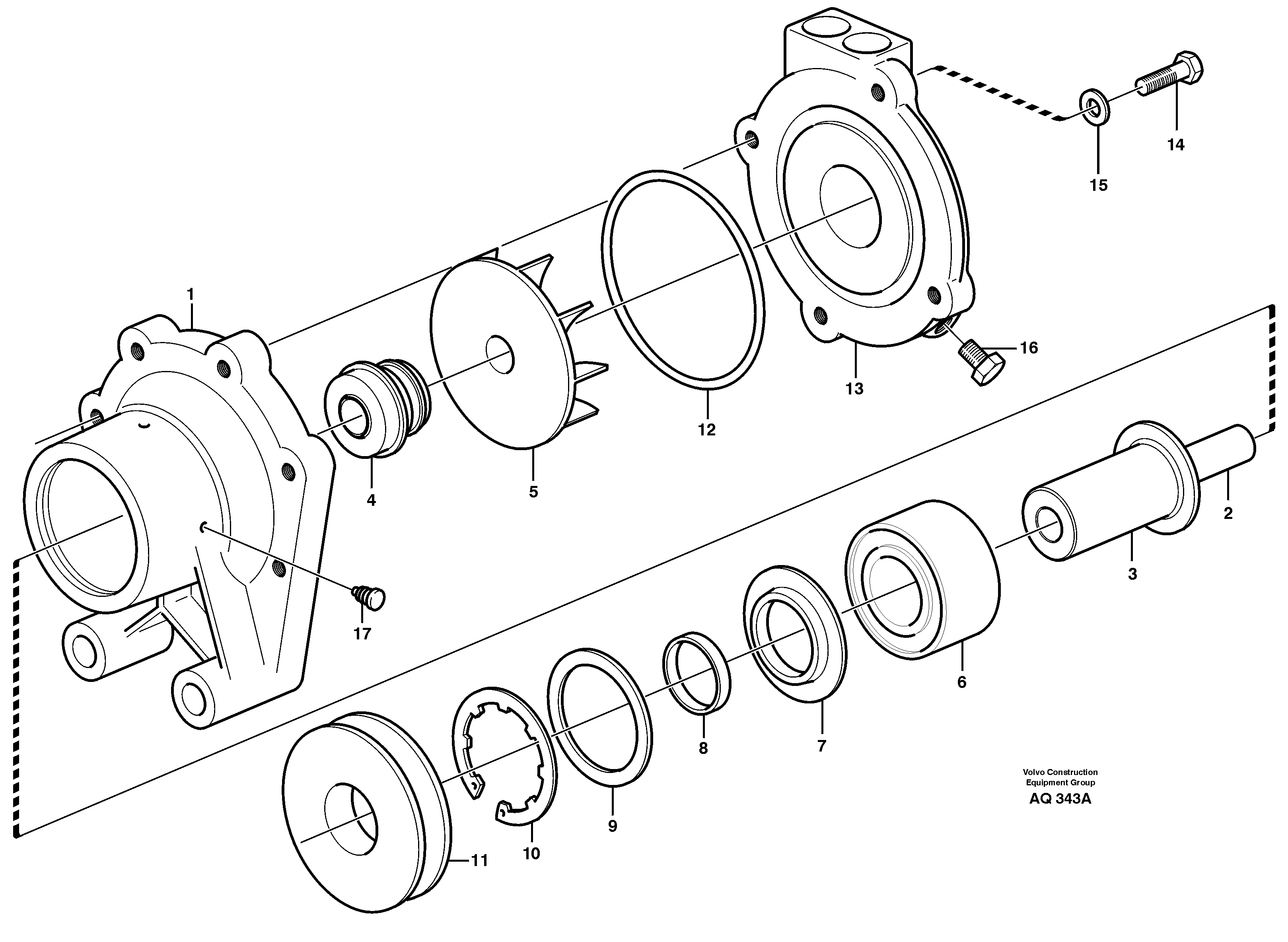 Water pump — volvo parts diagram