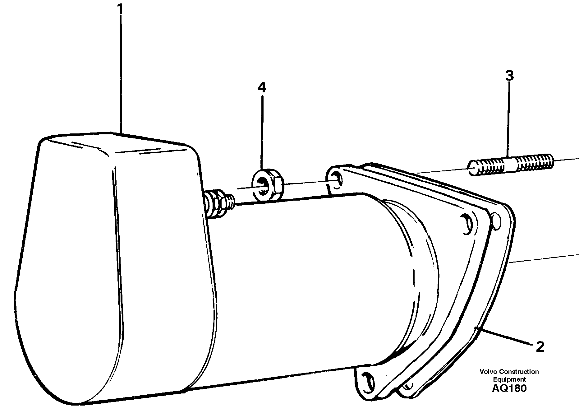 Starter motor with assembling details — volvo parts diagram