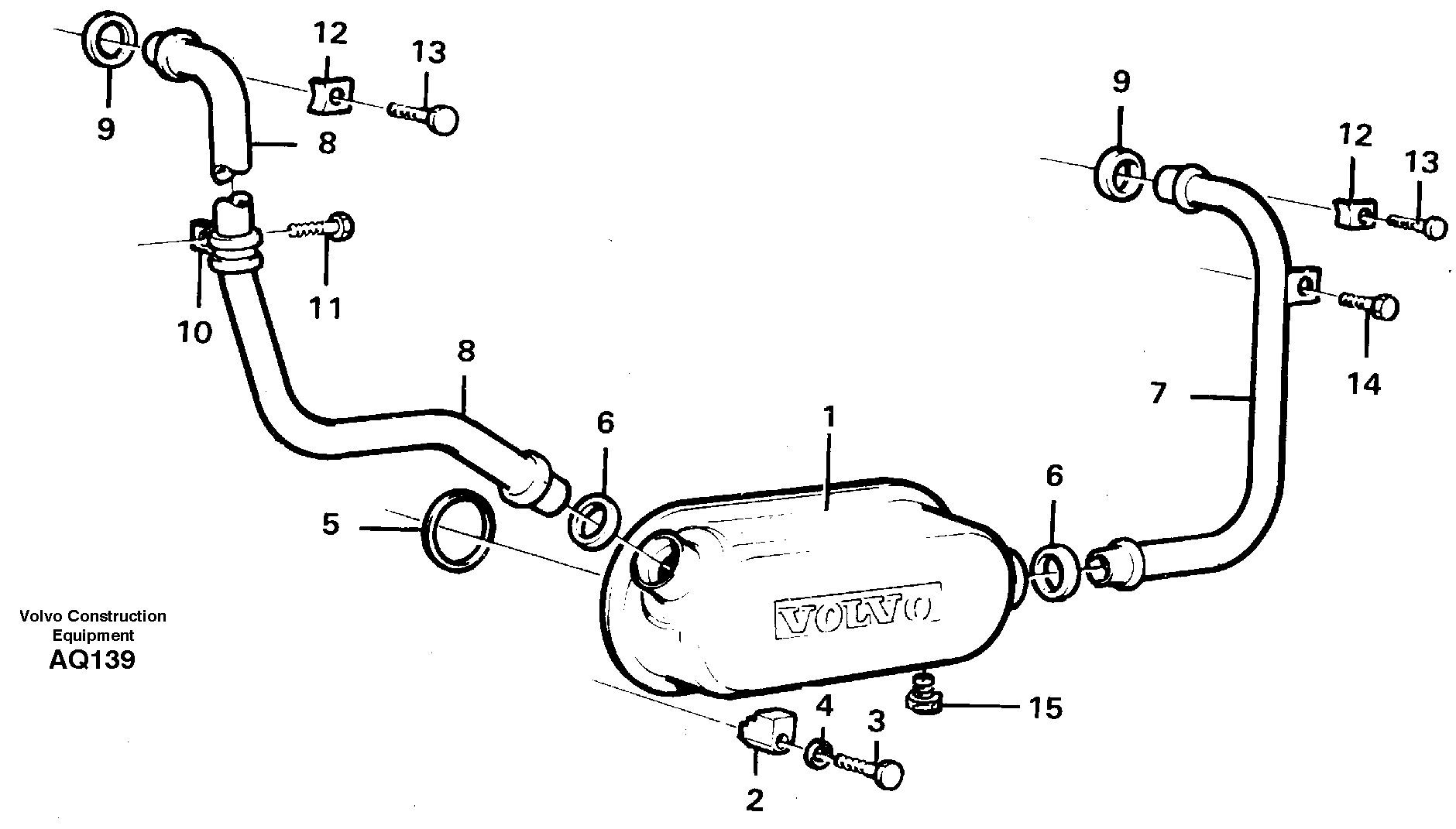 Oil cooler — volvo parts diagram