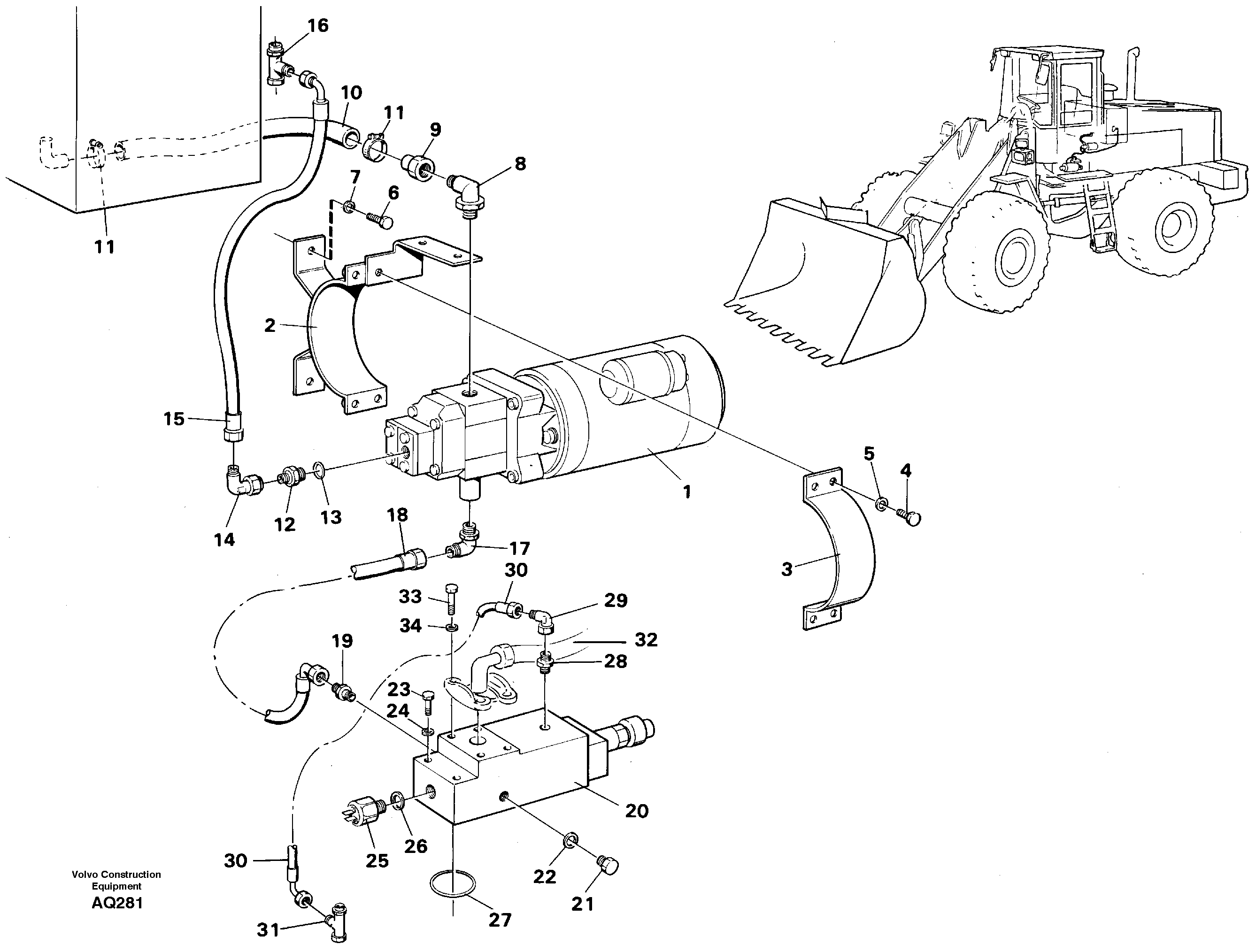 Auxiliary steering system  91919 SER NO - 11624 — volvo parts diagram