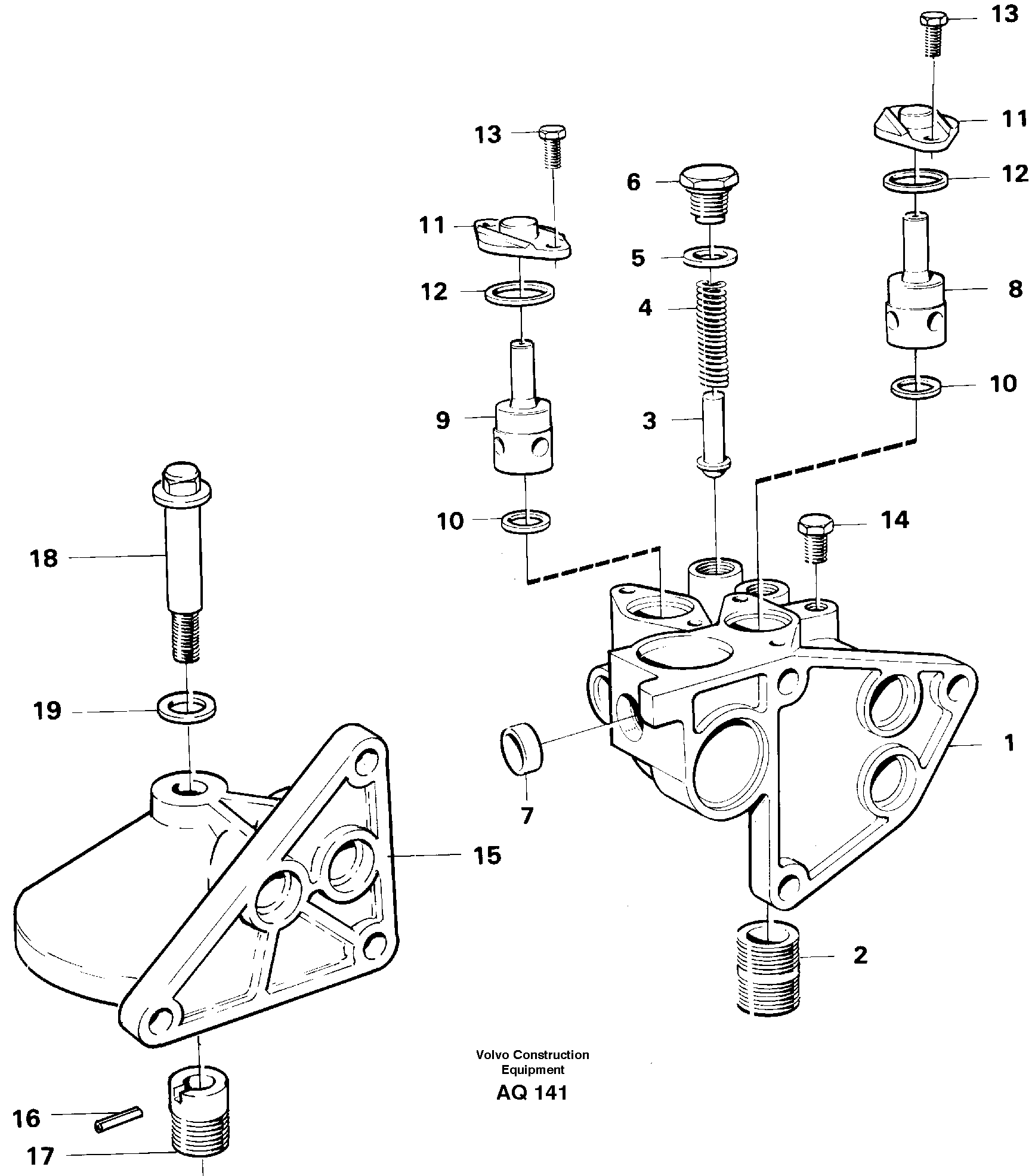 Housing, oil filter — volvo parts diagram