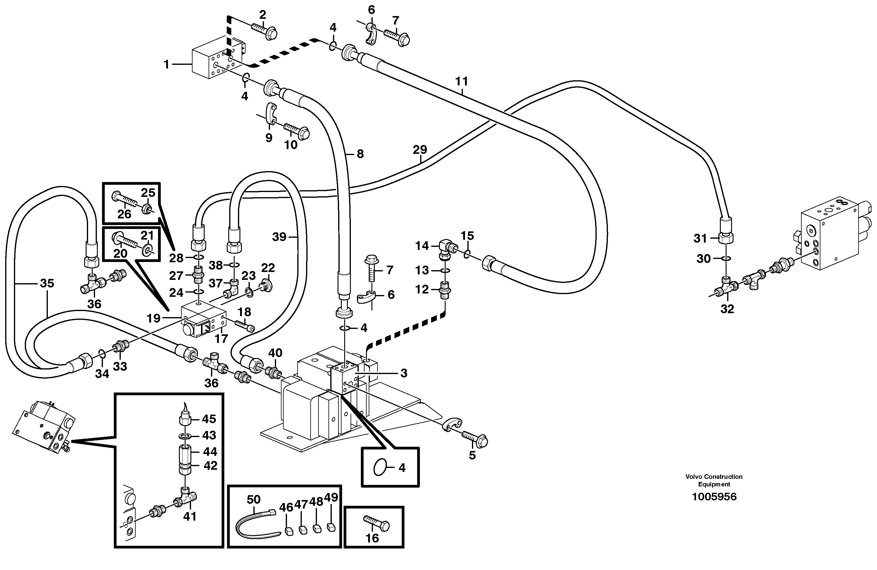 Single acting lifting function  80212 — volvo parts diagram